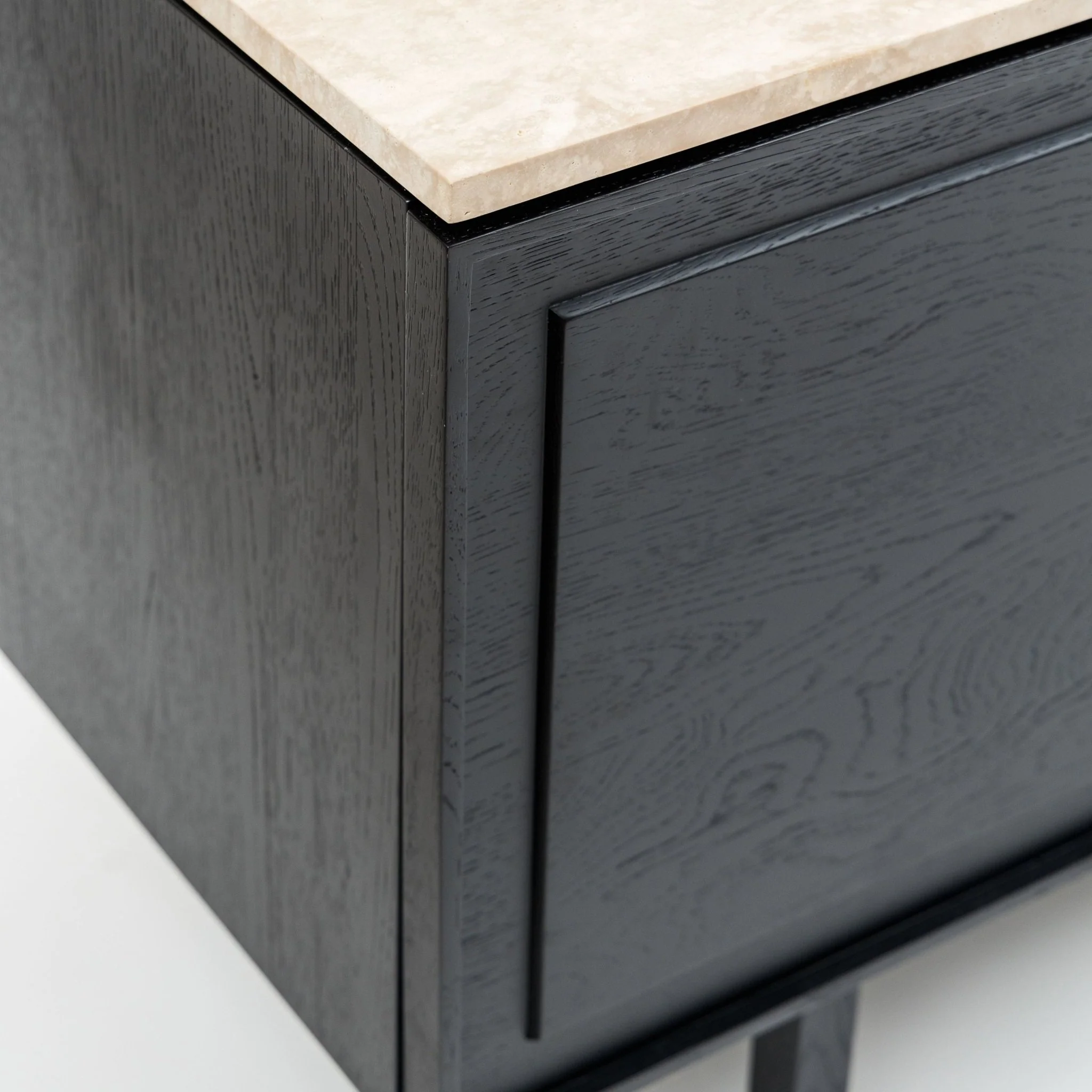 Yorke 220 Sideboard - Black Oak & Travertine - Image 7