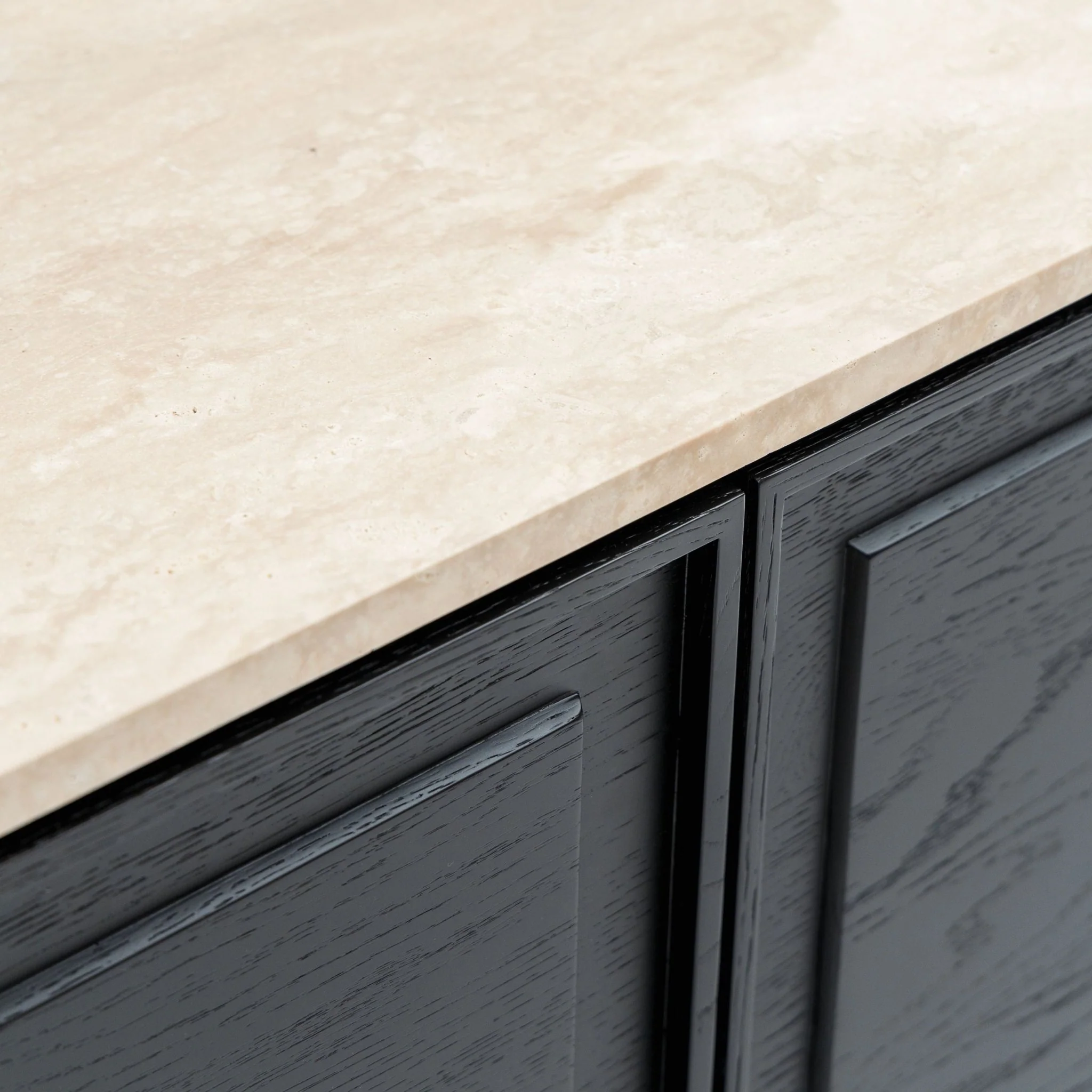Yorke 220 Sideboard - Black Oak & Travertine - Image 8