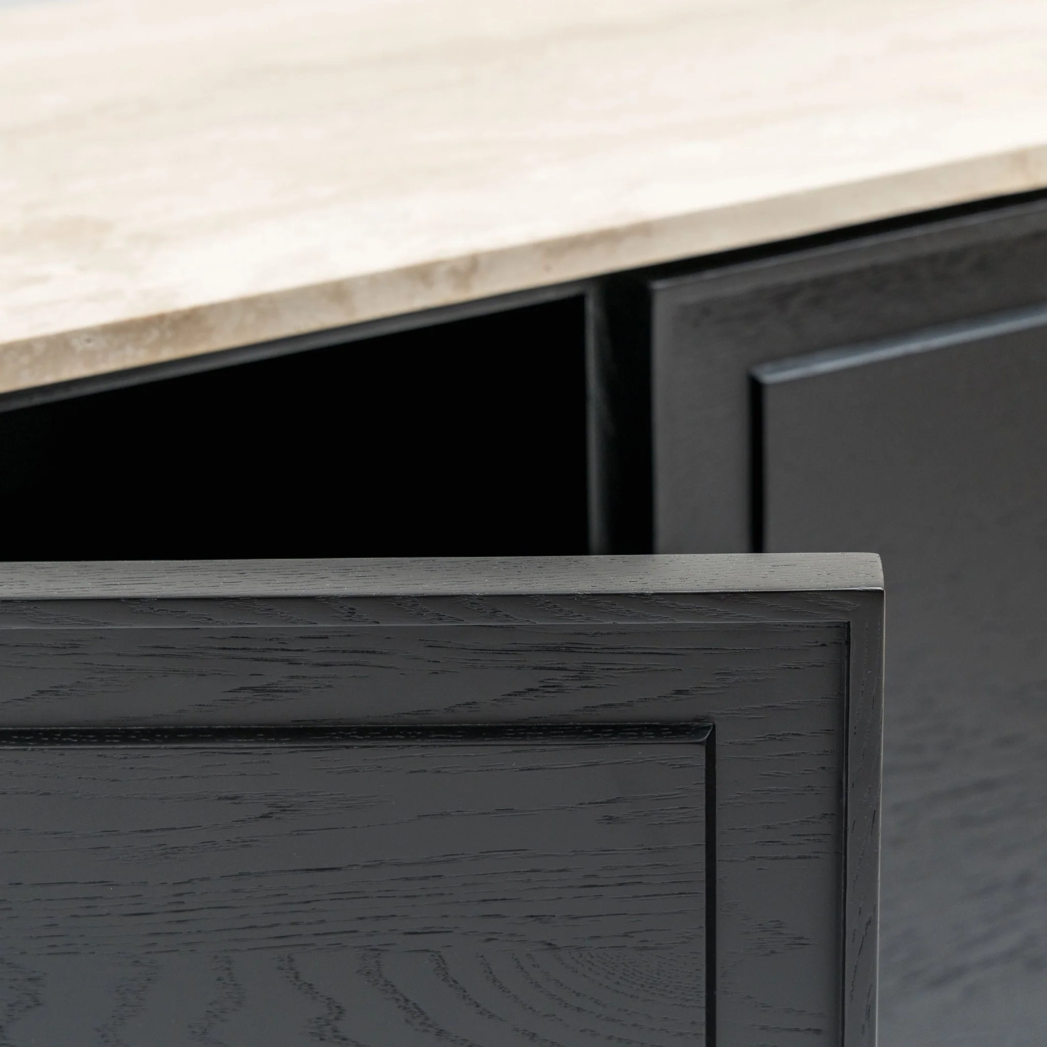 Yorke 220 Sideboard - Black Oak & Travertine - Image 9