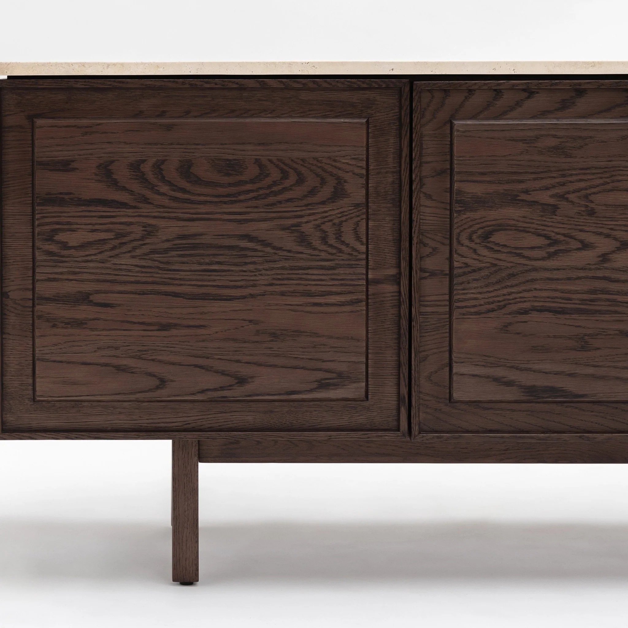 Yorke 220 Sideboard - Espresso Oak & Travertine - Image 10