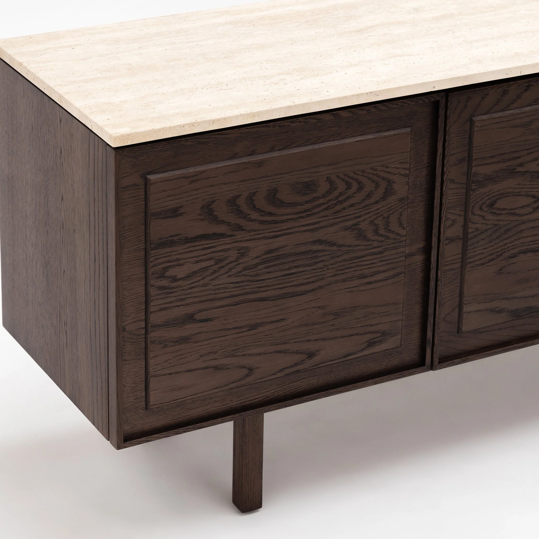 Yorke 220 Sideboard - Espresso Oak & Travertine - Image 11