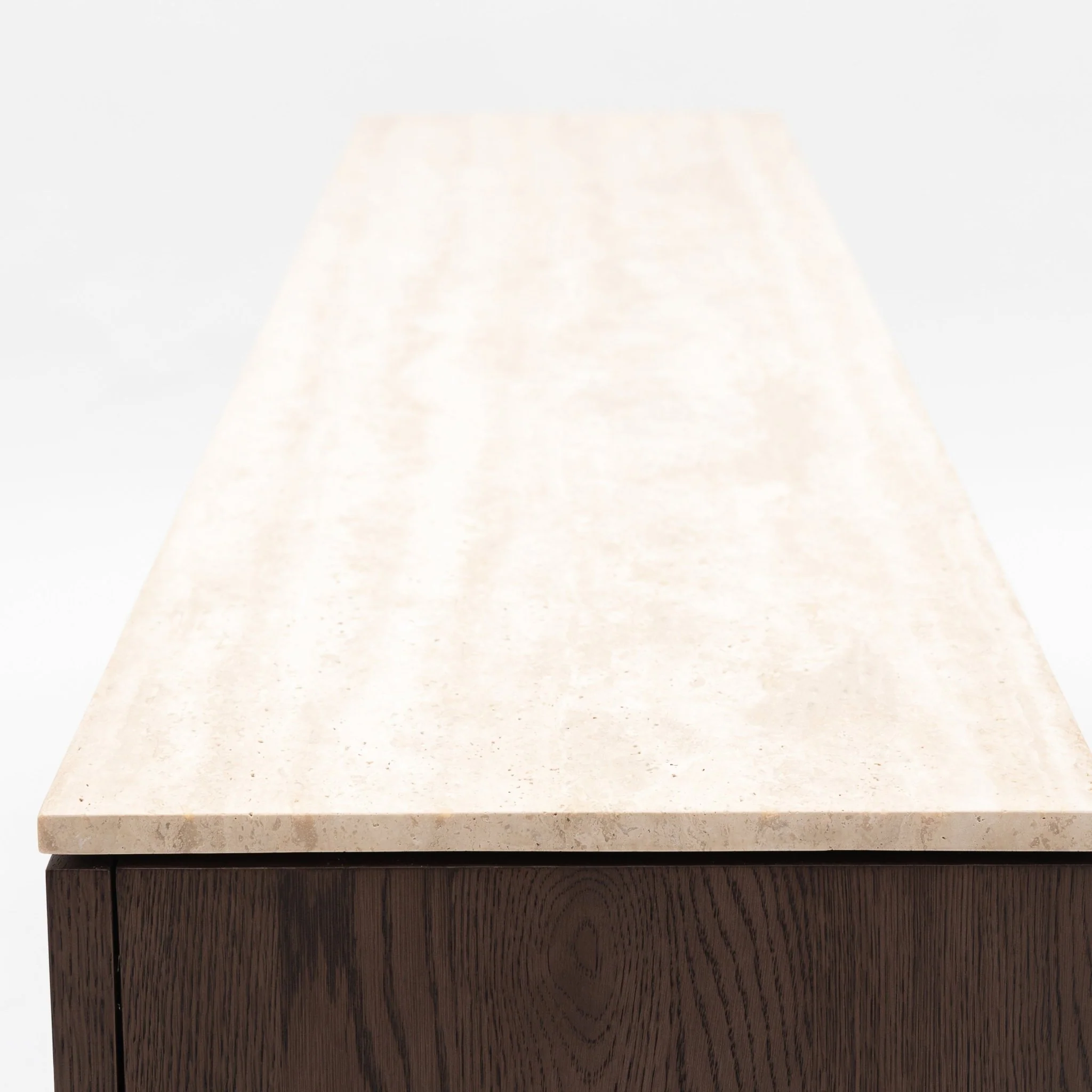 Yorke 220 Sideboard - Espresso Oak & Travertine - Image 14
