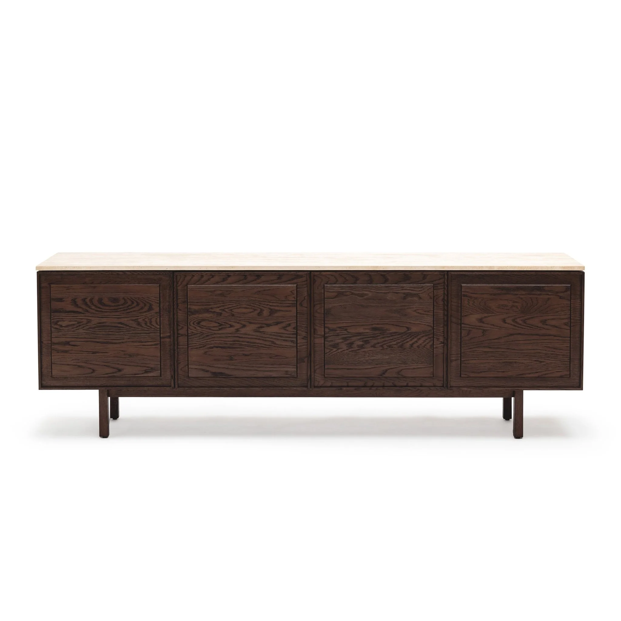 Yorke 220 Sideboard - Espresso Oak & Travertine - Image 2