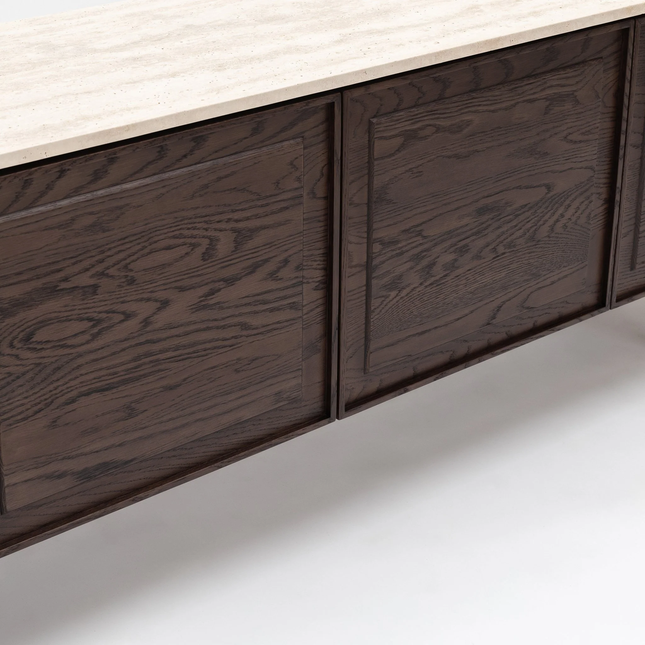 Yorke 220 Sideboard - Espresso Oak & Travertine - Image 9