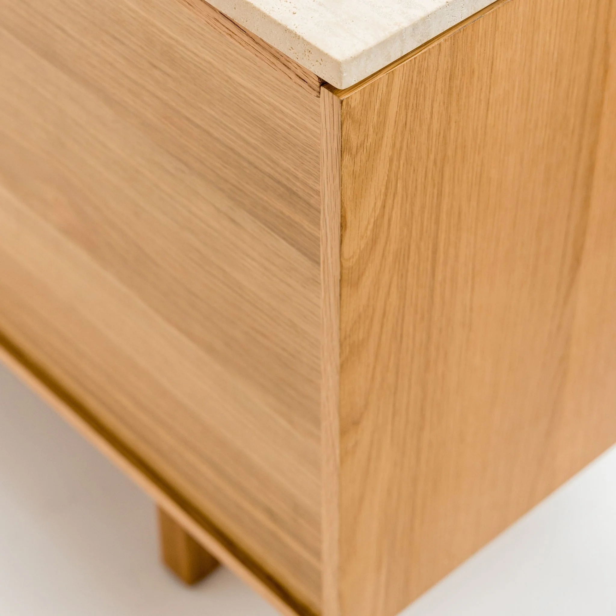 Yorke 220 Sideboard - Light Oak & Travertine - Image 10