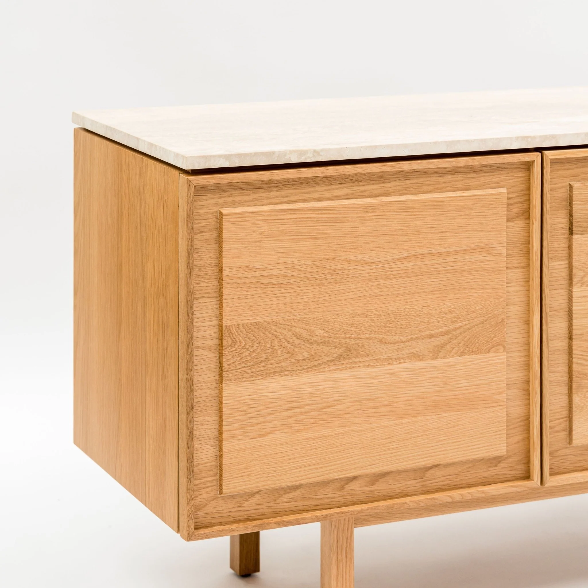 Yorke 220 Sideboard - Light Oak & Travertine - Image 5