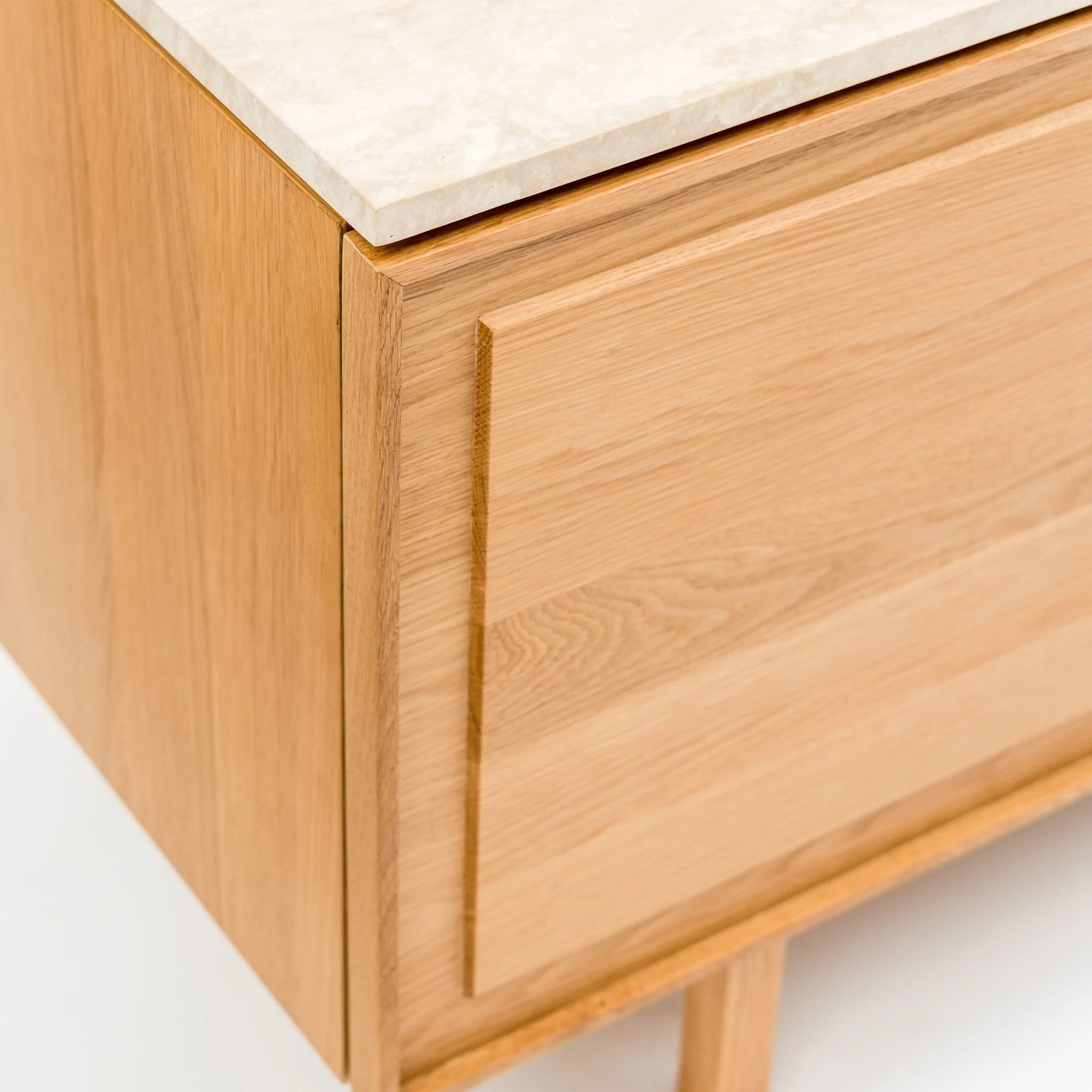 Yorke 220 Sideboard - Light Oak & Travertine - Image 6