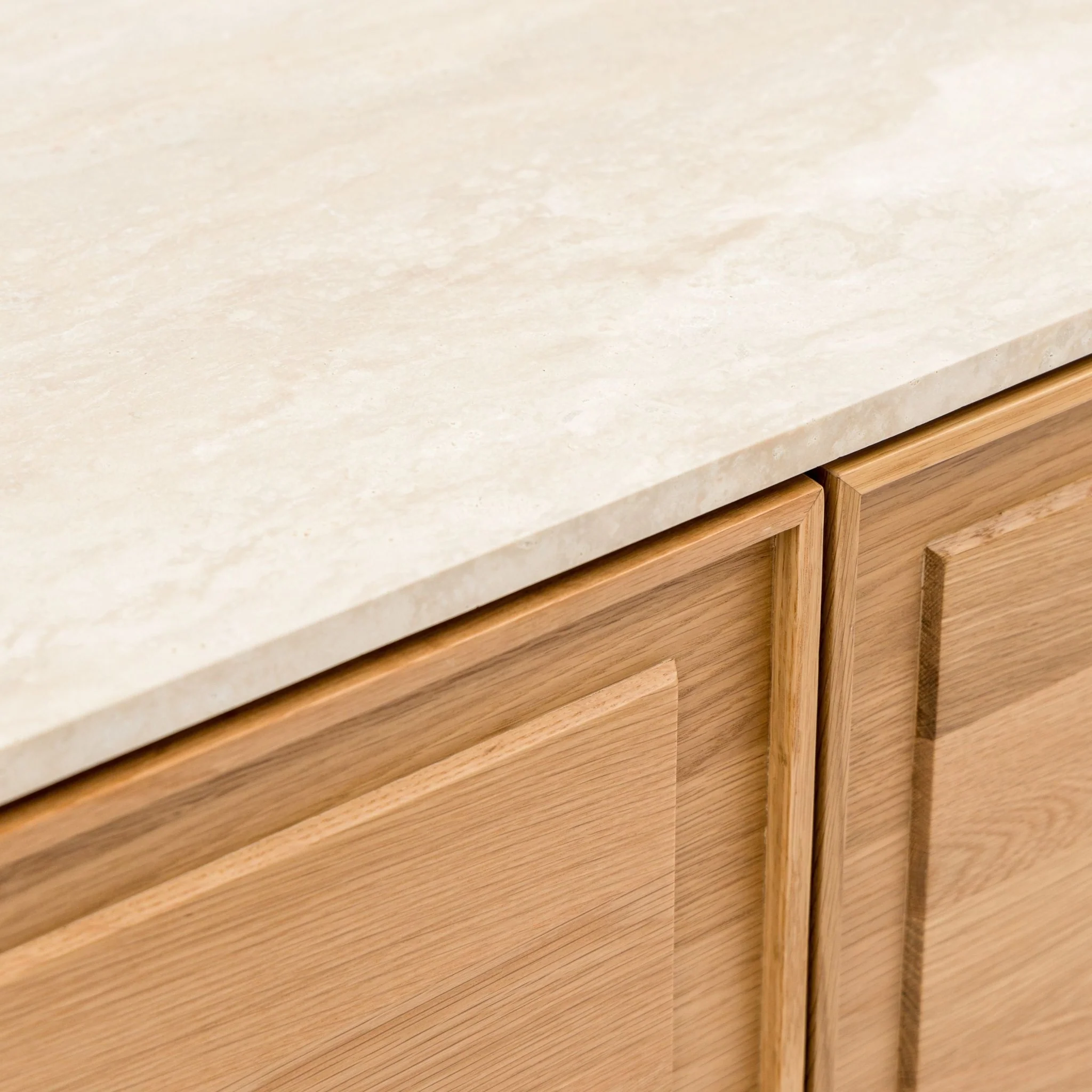 Yorke 220 Sideboard - Light Oak & Travertine - Image 9