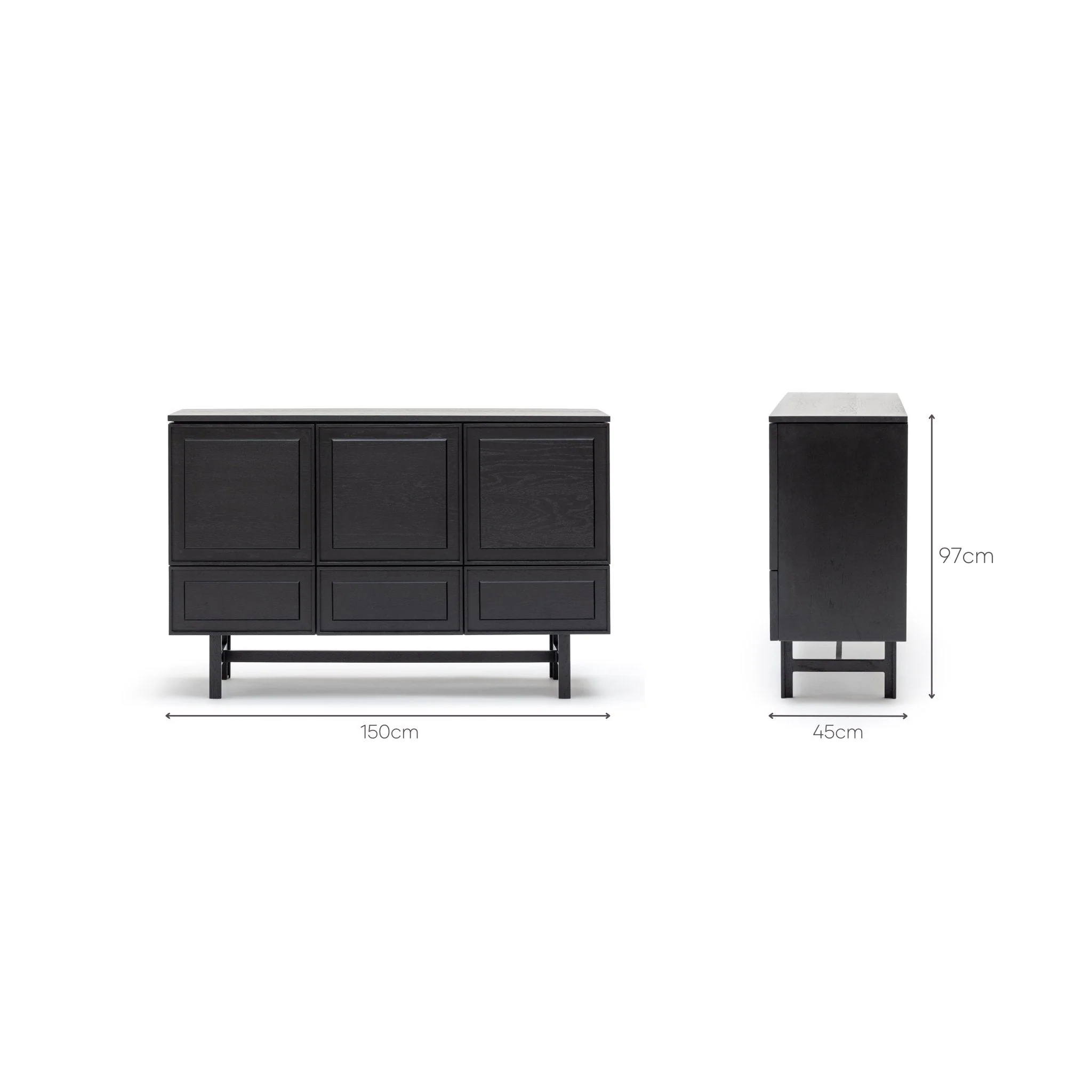 Yorke Highboard - Black Oak - Image 36