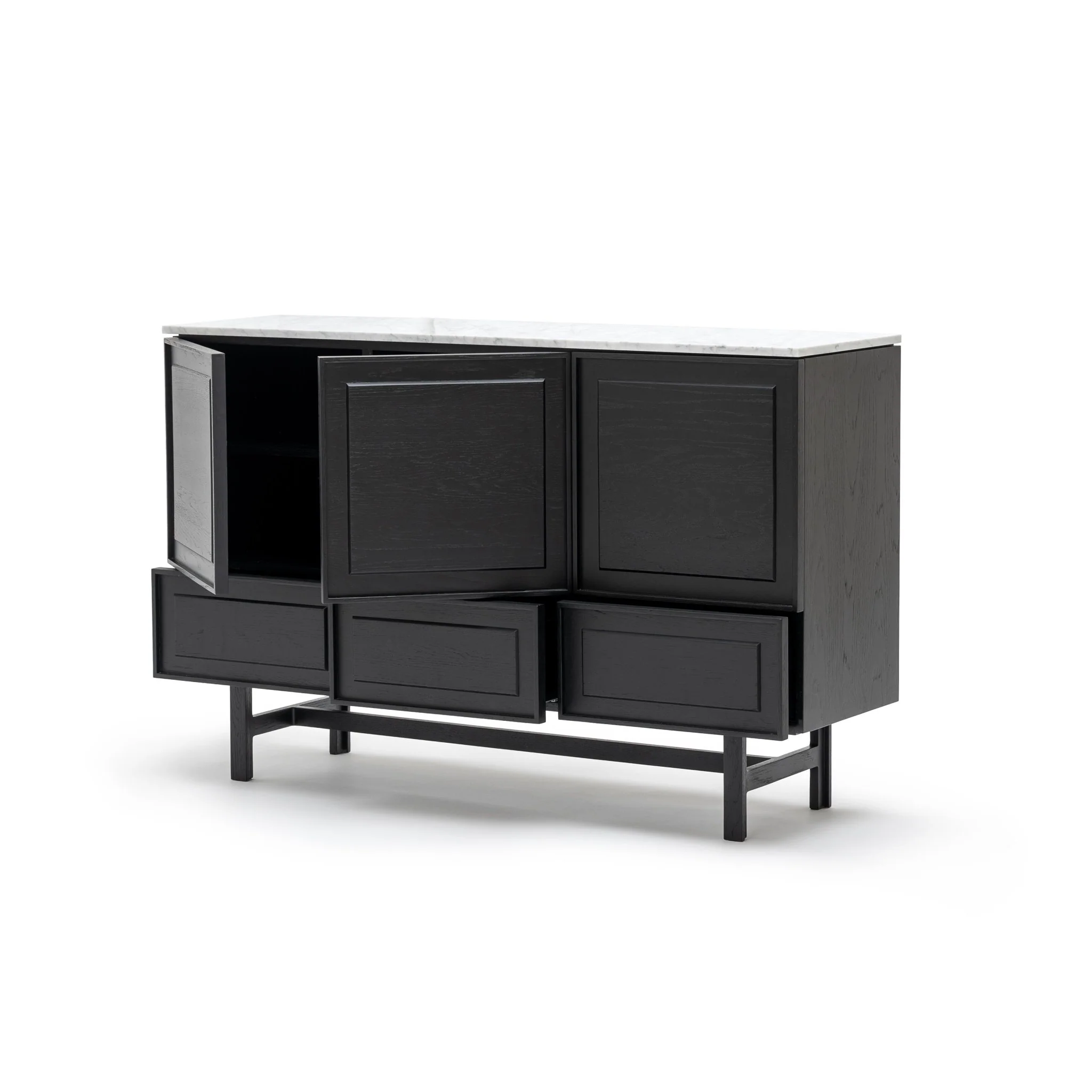 Yorke Highboard - Black Oak & Bianca Carrara - Image 15