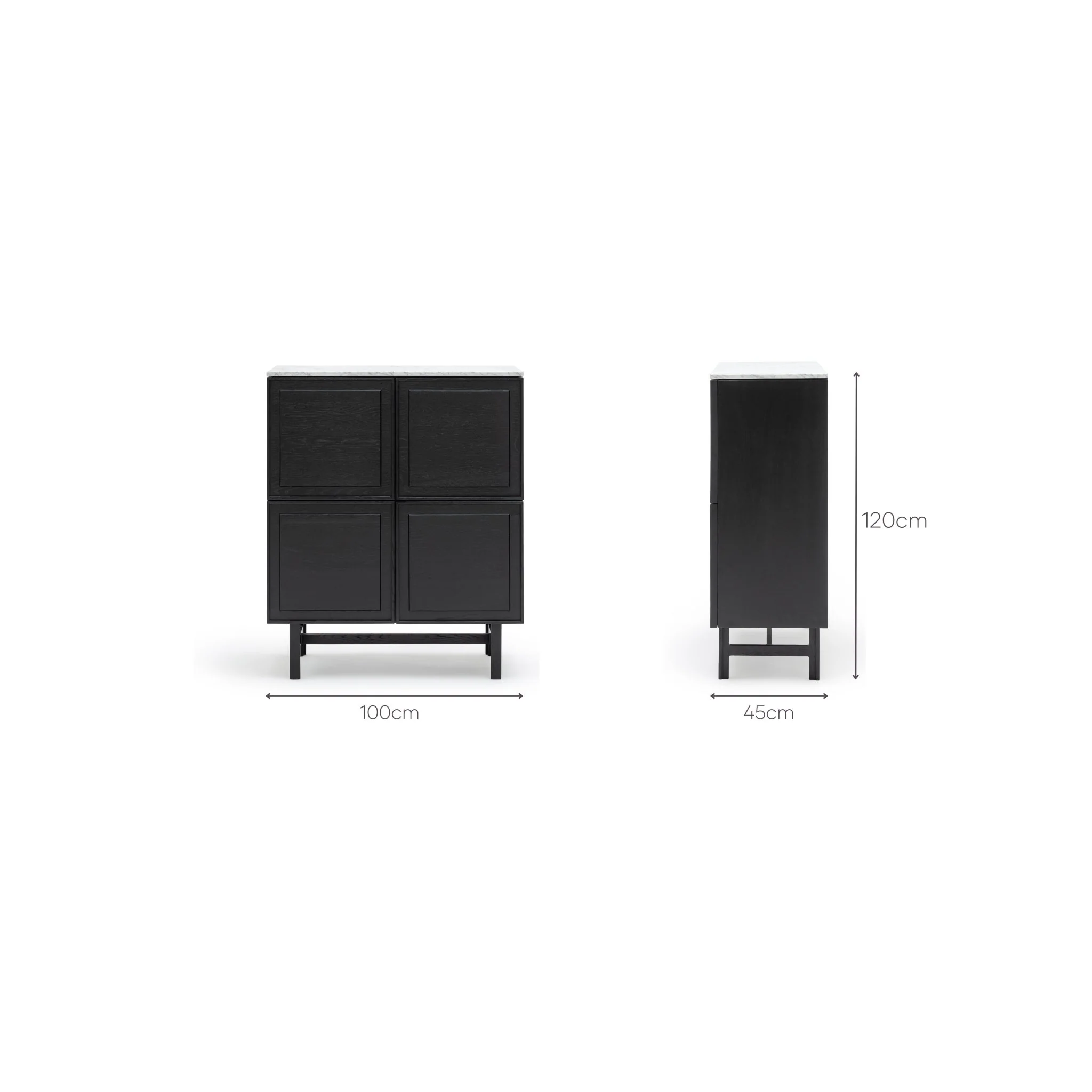 Yorke Highboard - Black Oak & Bianca Carrara - Image 44