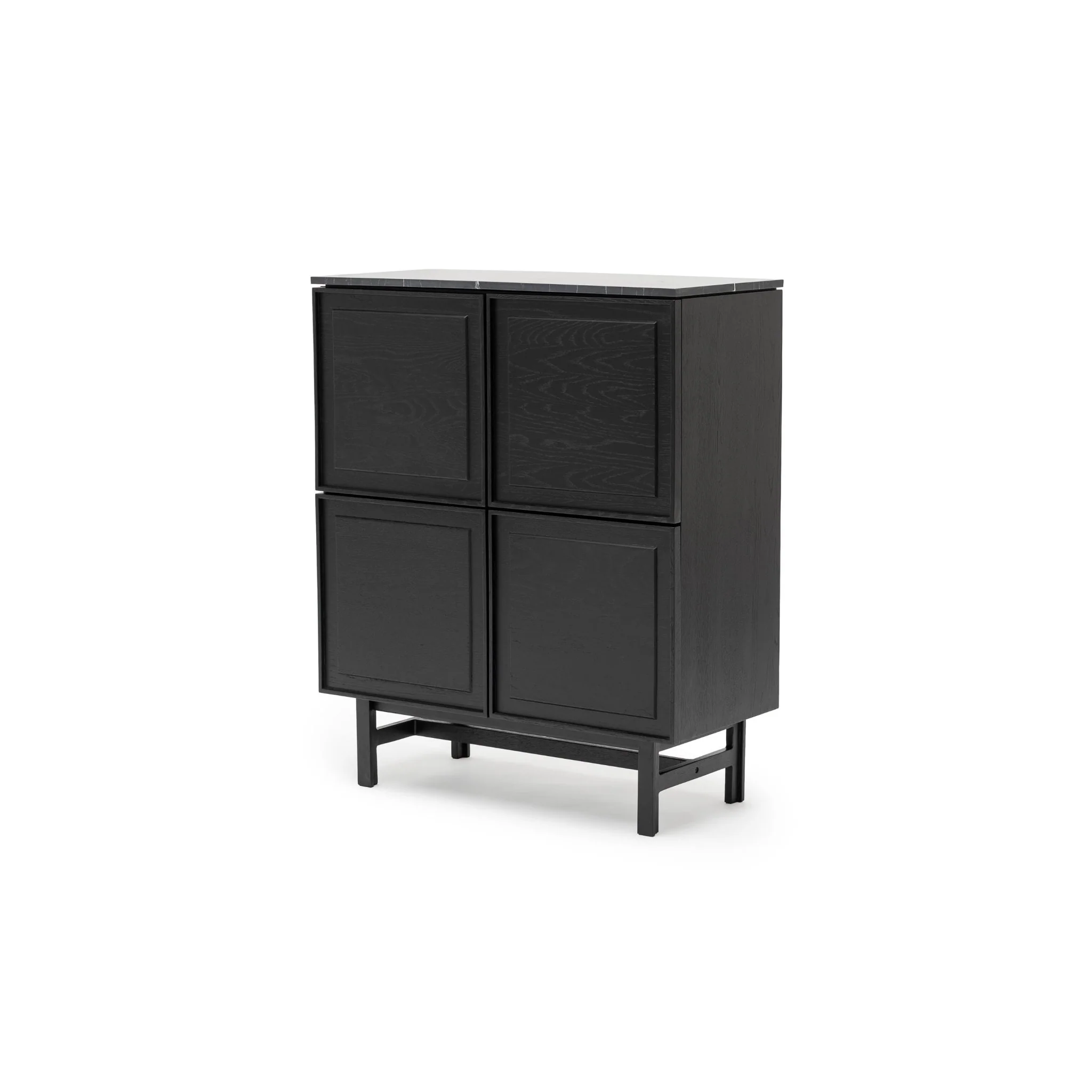 Yorke Highboard - Black Oak & Nero Marquina