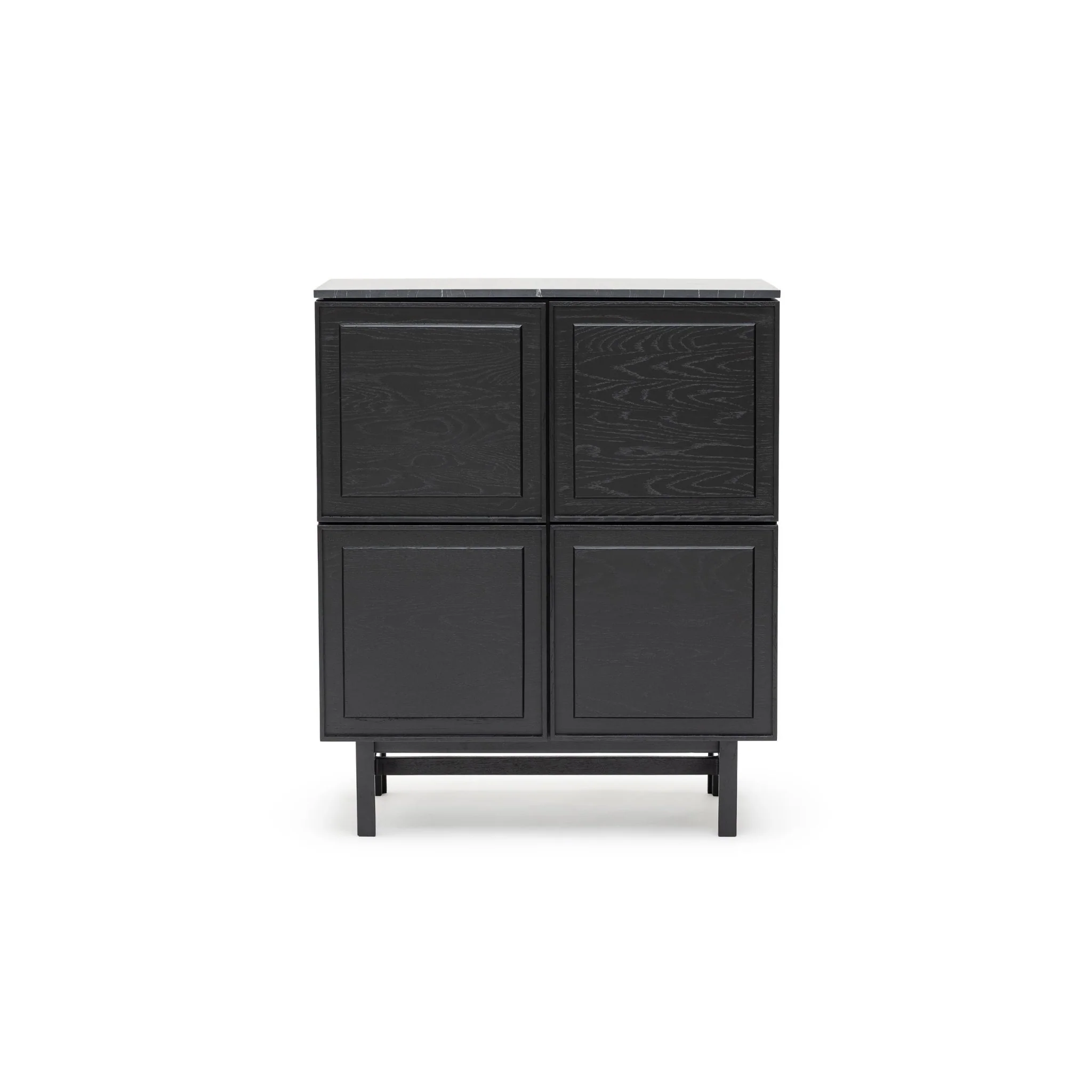 Yorke Highboard - Black Oak & Nero Marquina - Image 2