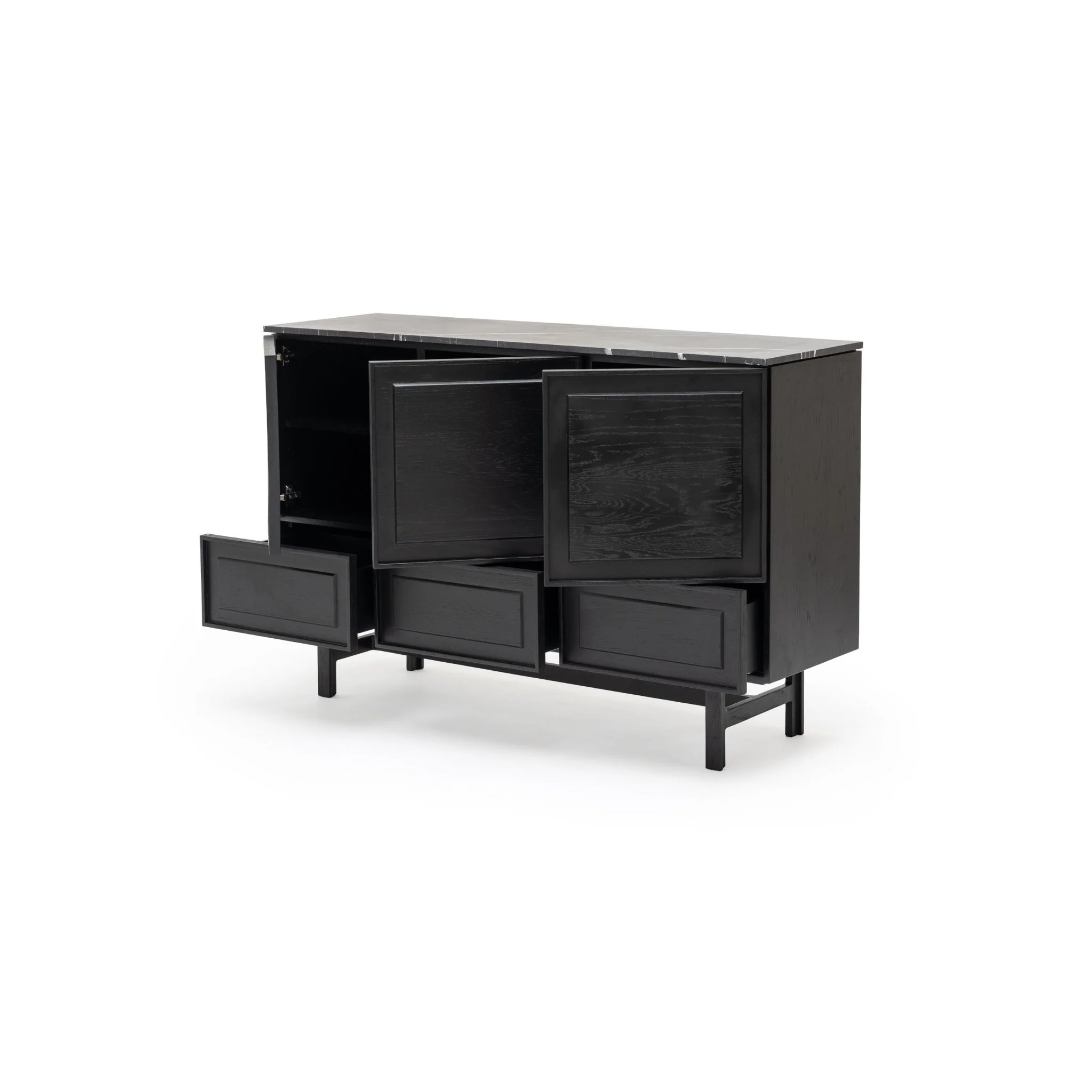 Yorke Highboard - Black Oak & Nero Marquina - Image 20