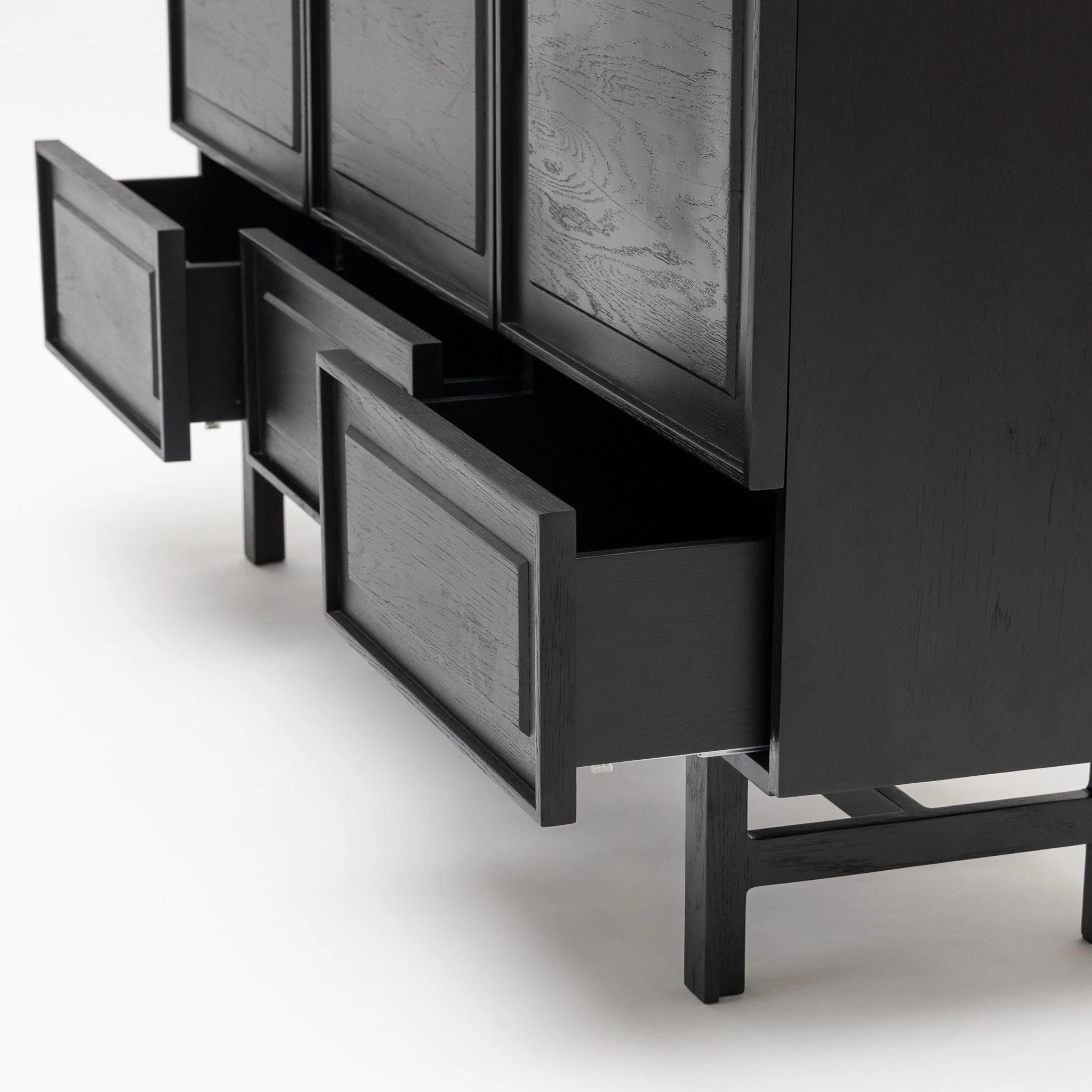 Yorke Highboard - Black Oak & Nero Marquina - Image 24
