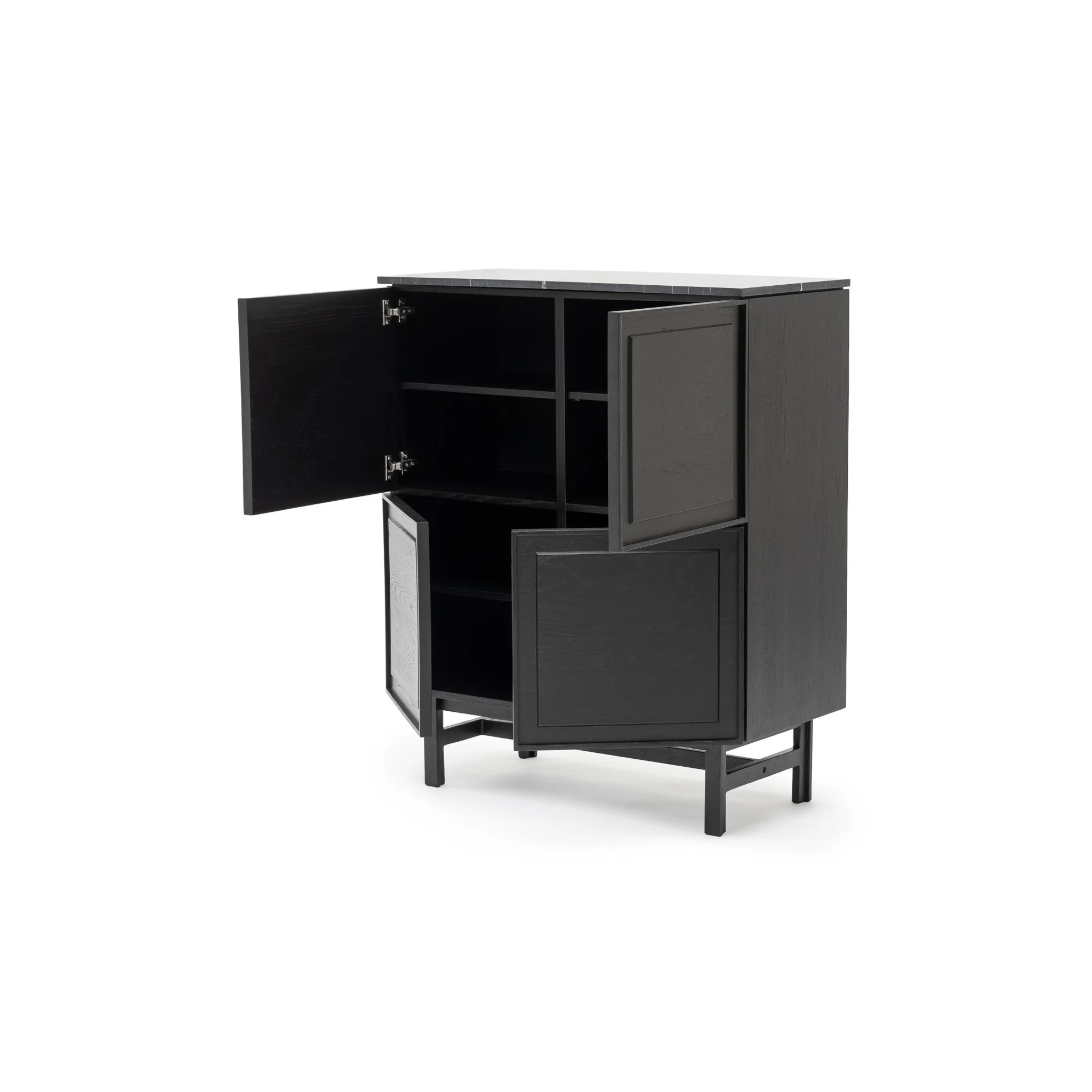 Yorke Highboard - Black Oak & Nero Marquina - Image 3