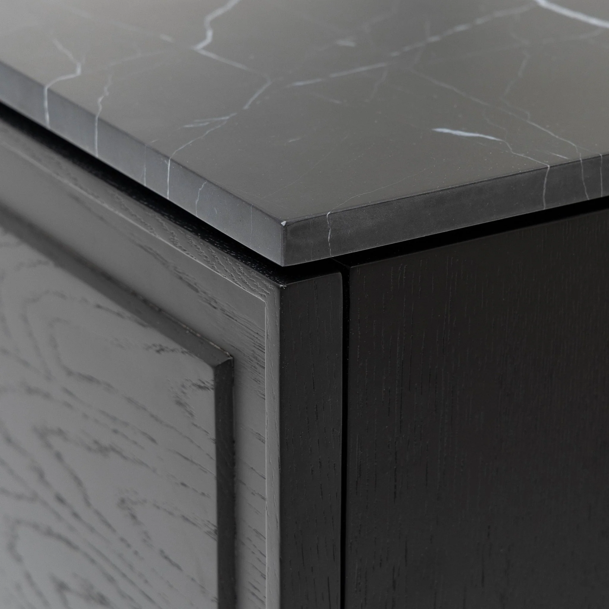 Yorke Highboard - Black Oak & Nero Marquina - Image 9