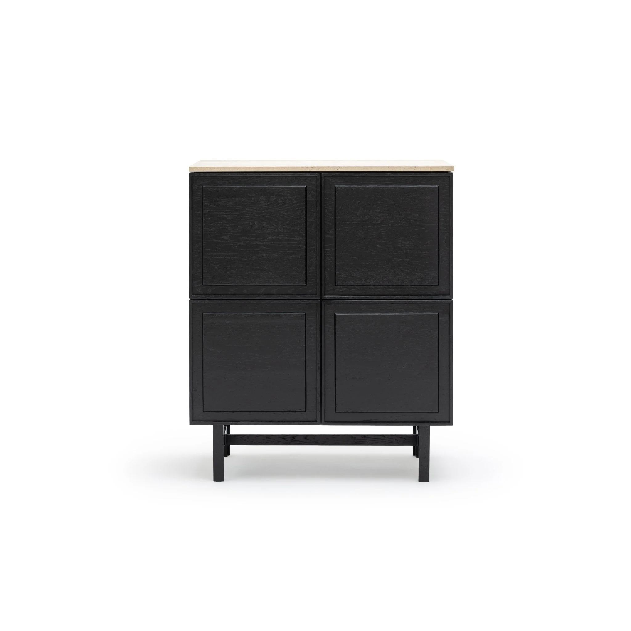 Yorke Highboard - Black Oak & Travertine - Image 2