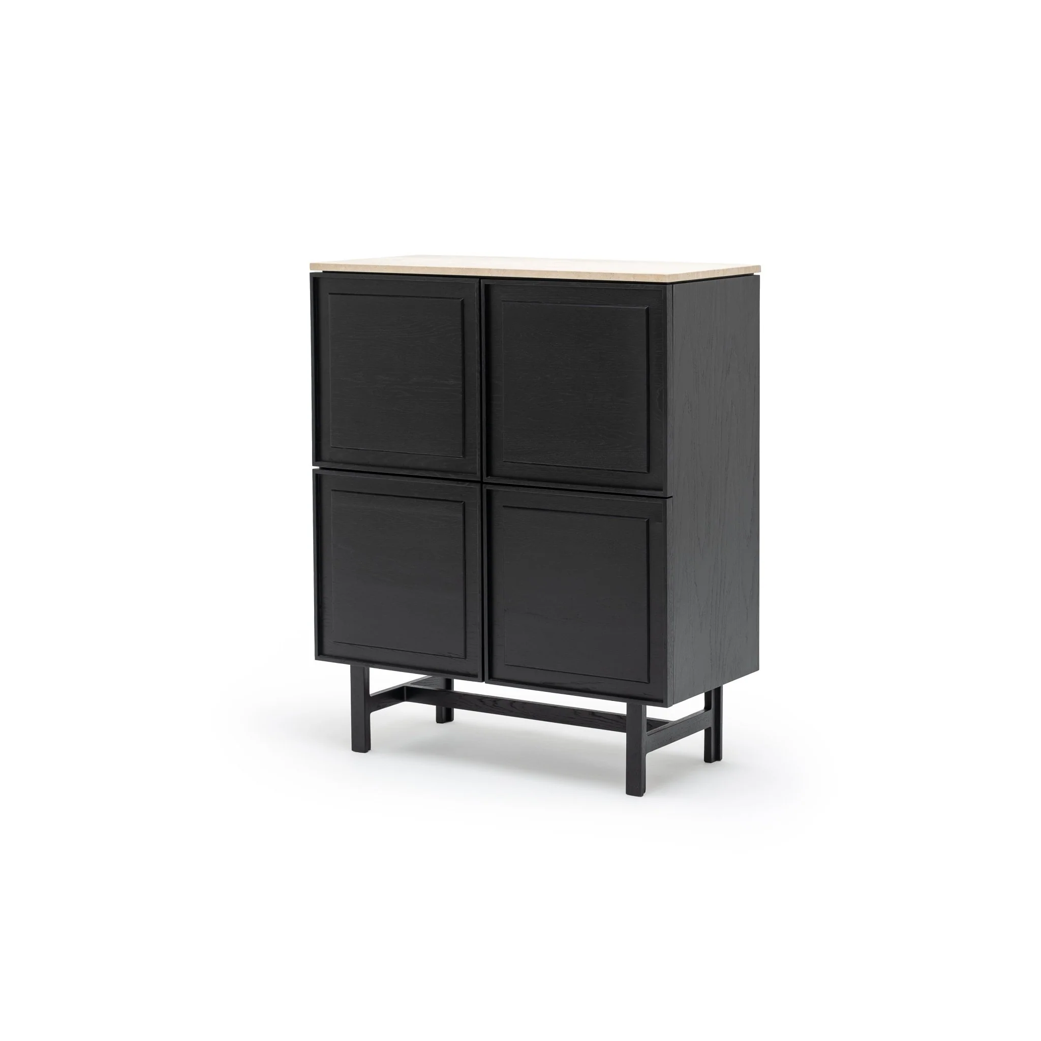 Yorke Highboard - Black Oak & Travertine - Image 22