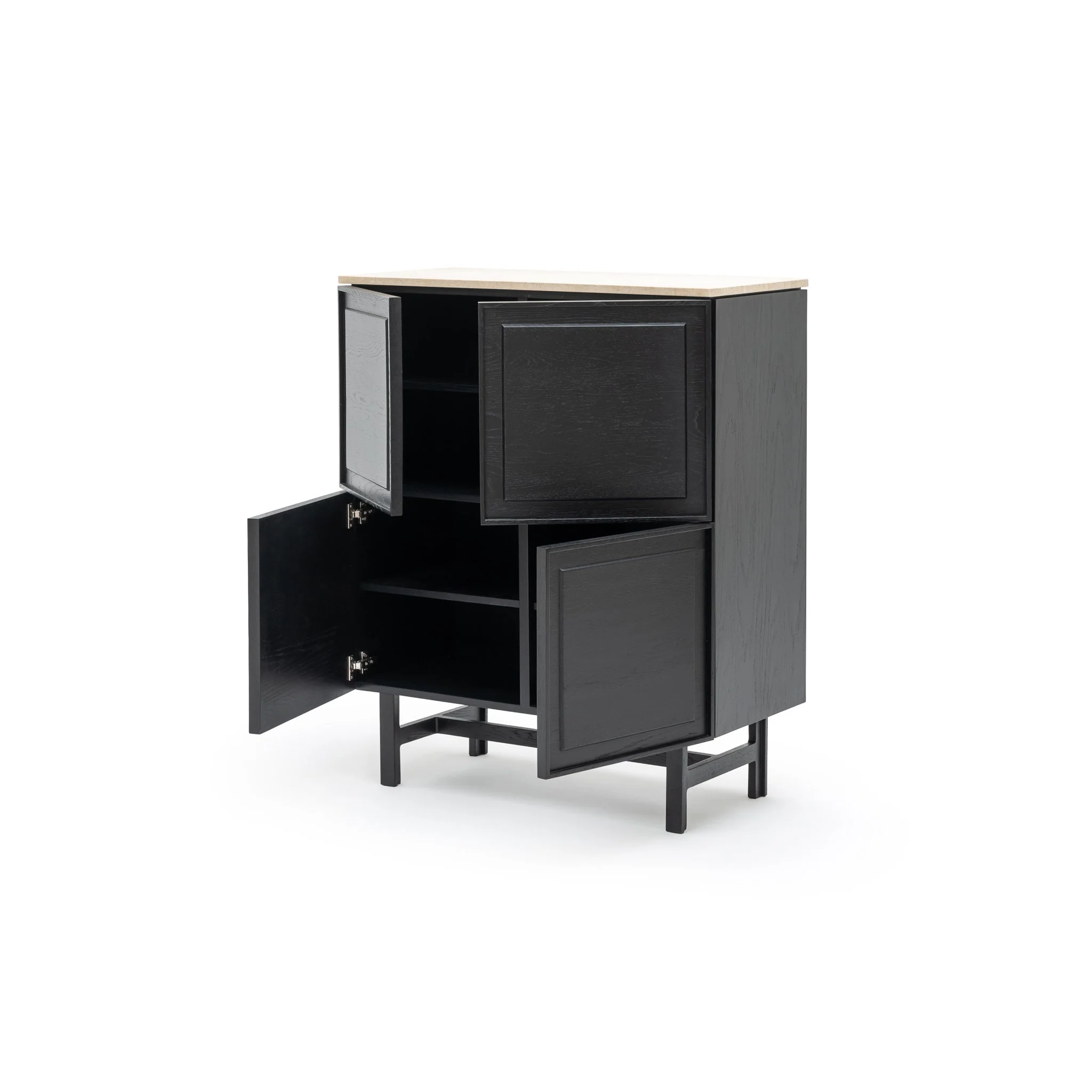 Yorke Highboard - Black Oak & Travertine - Image 24
