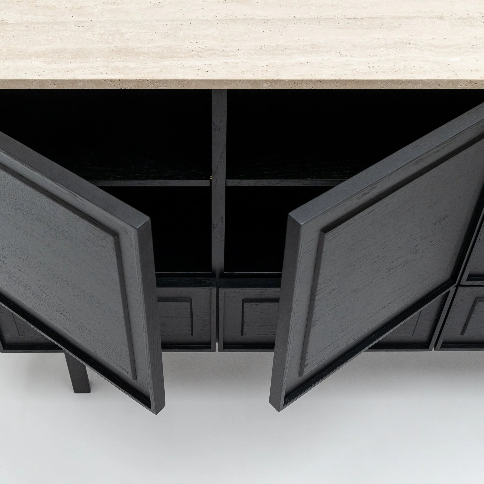 Yorke Highboard - Black Oak & Travertine - Image 38