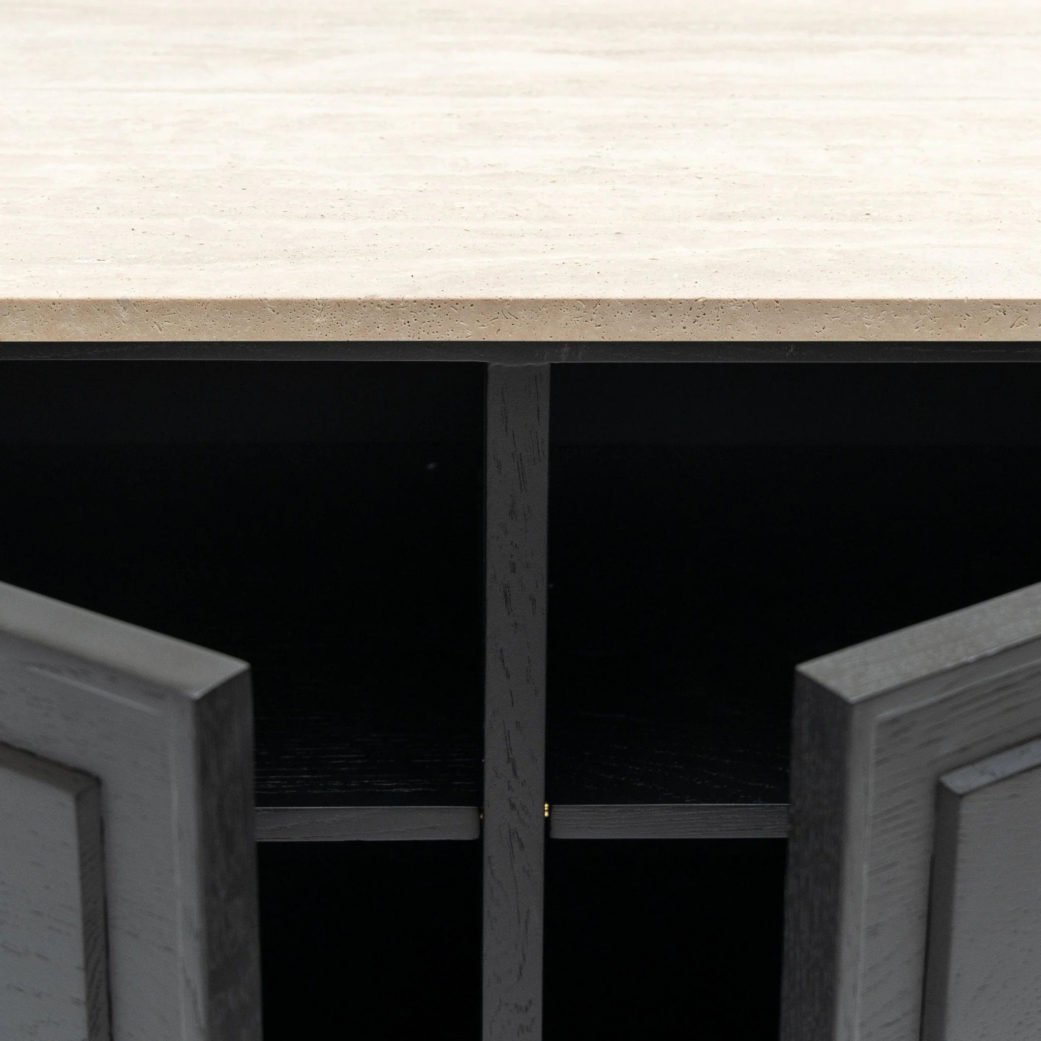 Yorke Highboard - Black Oak & Travertine - Image 6