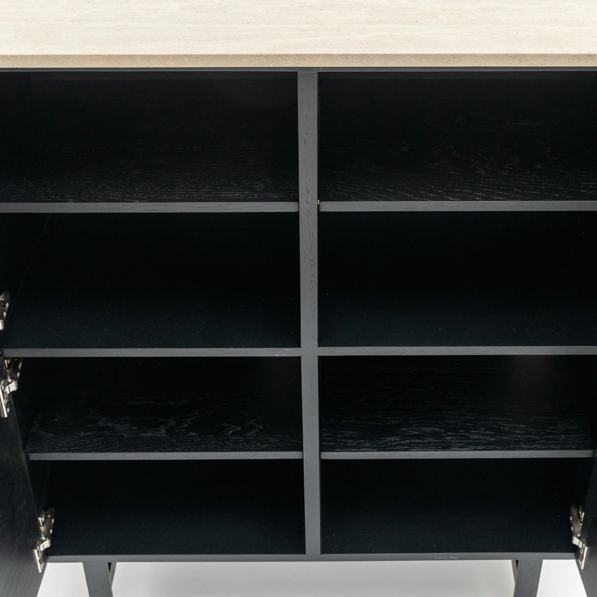 Yorke Highboard - Black Oak & Travertine - Image 9