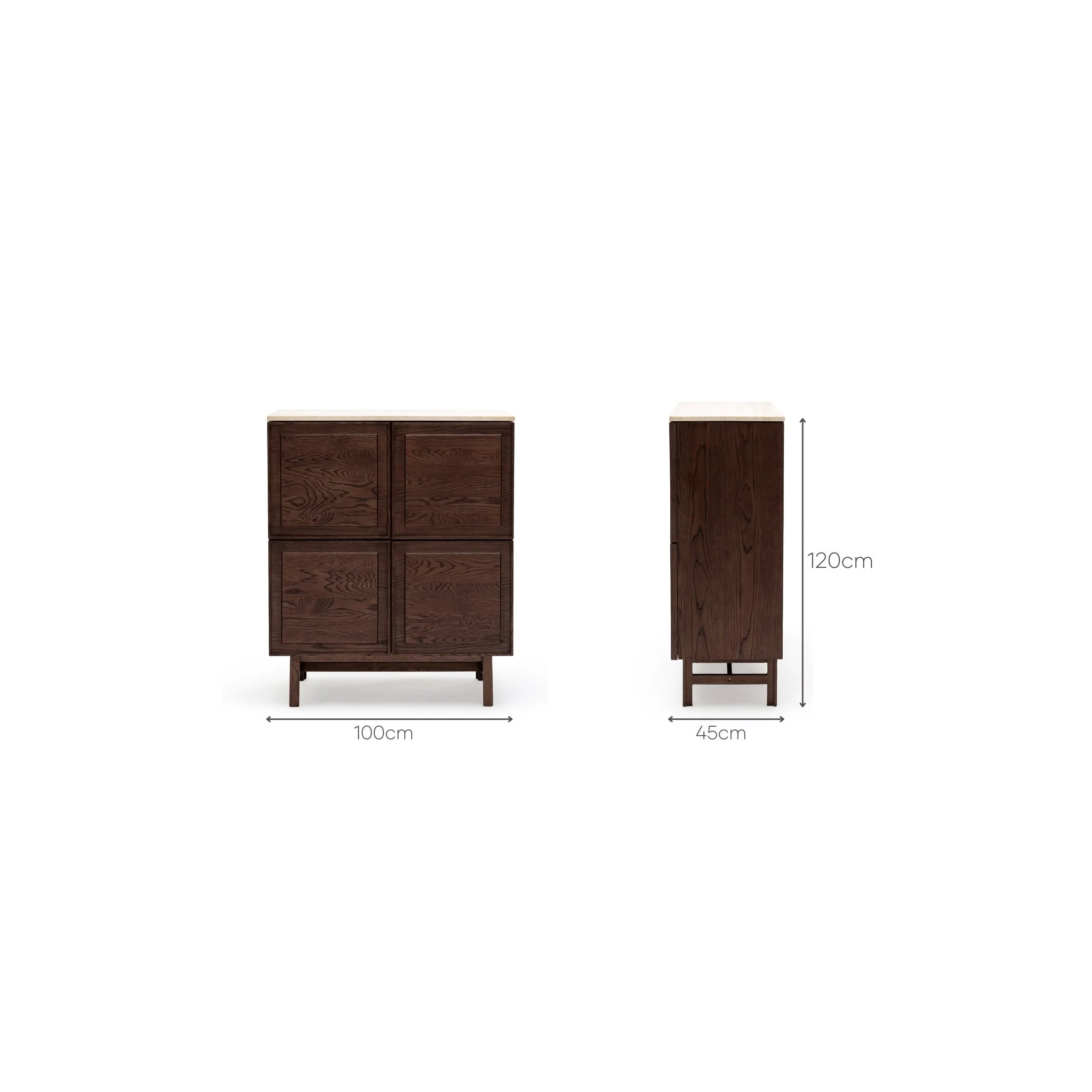 Yorke Highboard - Espresso Oak & Travertine - Image 15