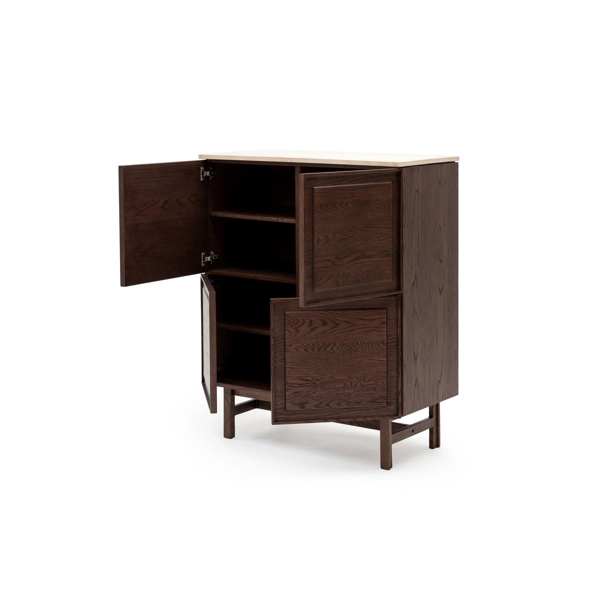 Yorke Highboard - Espresso Oak & Travertine - Image 3
