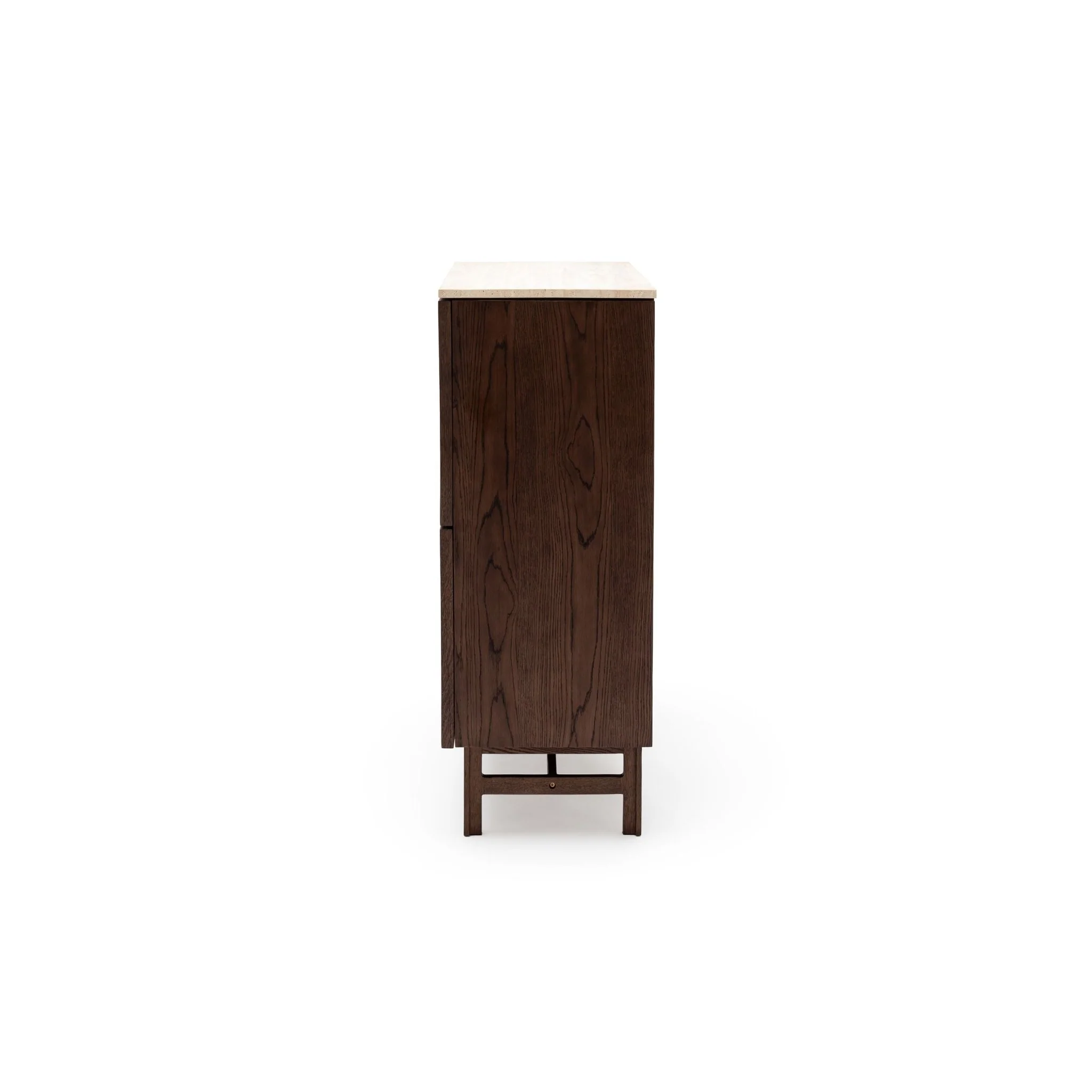 Yorke Highboard - Espresso Oak & Travertine - Image 4