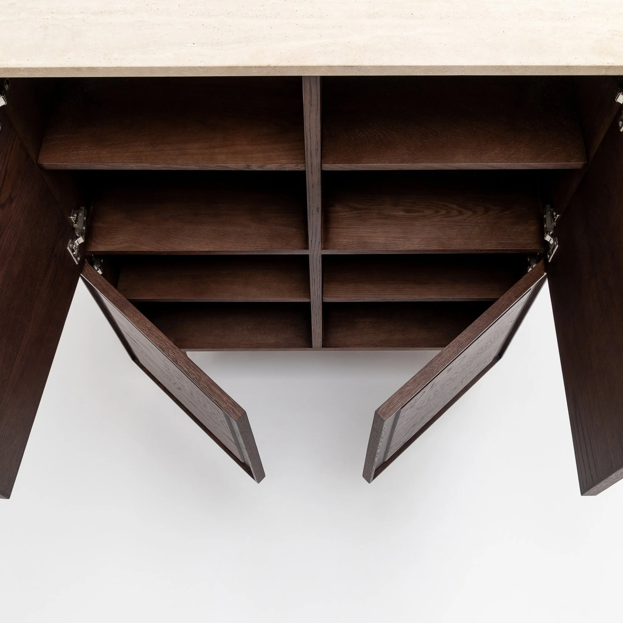 Yorke Highboard - Espresso Oak & Travertine - Image 8