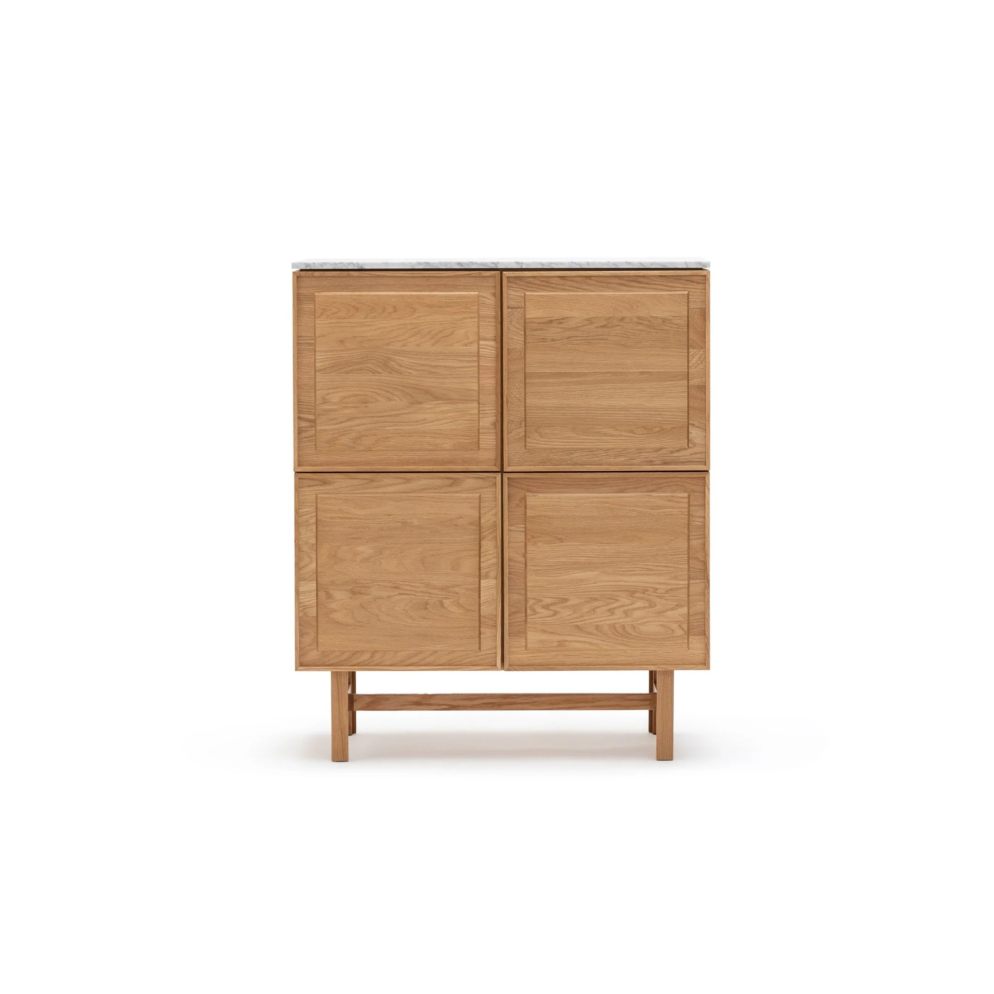 Yorke Highboard - Light Oak & Bianca Carrara - Image 2
