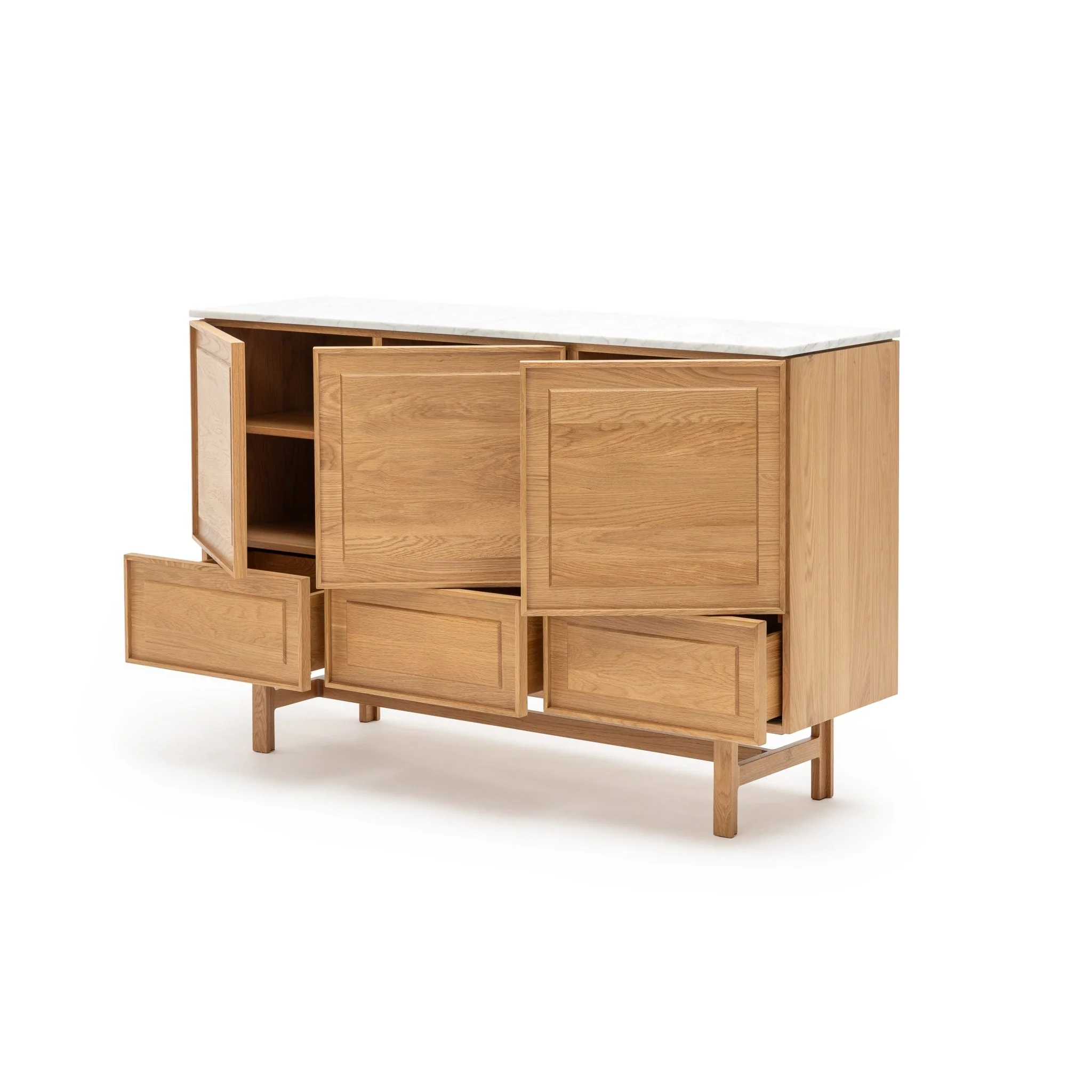 Yorke Highboard - Light Oak & Bianca Carrara - Image 42