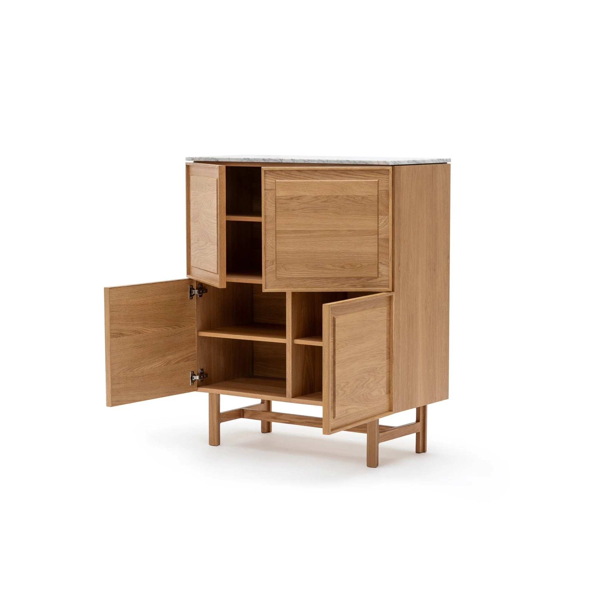 Yorke Highboard - Light Oak & Bianca Carrara - Image 5