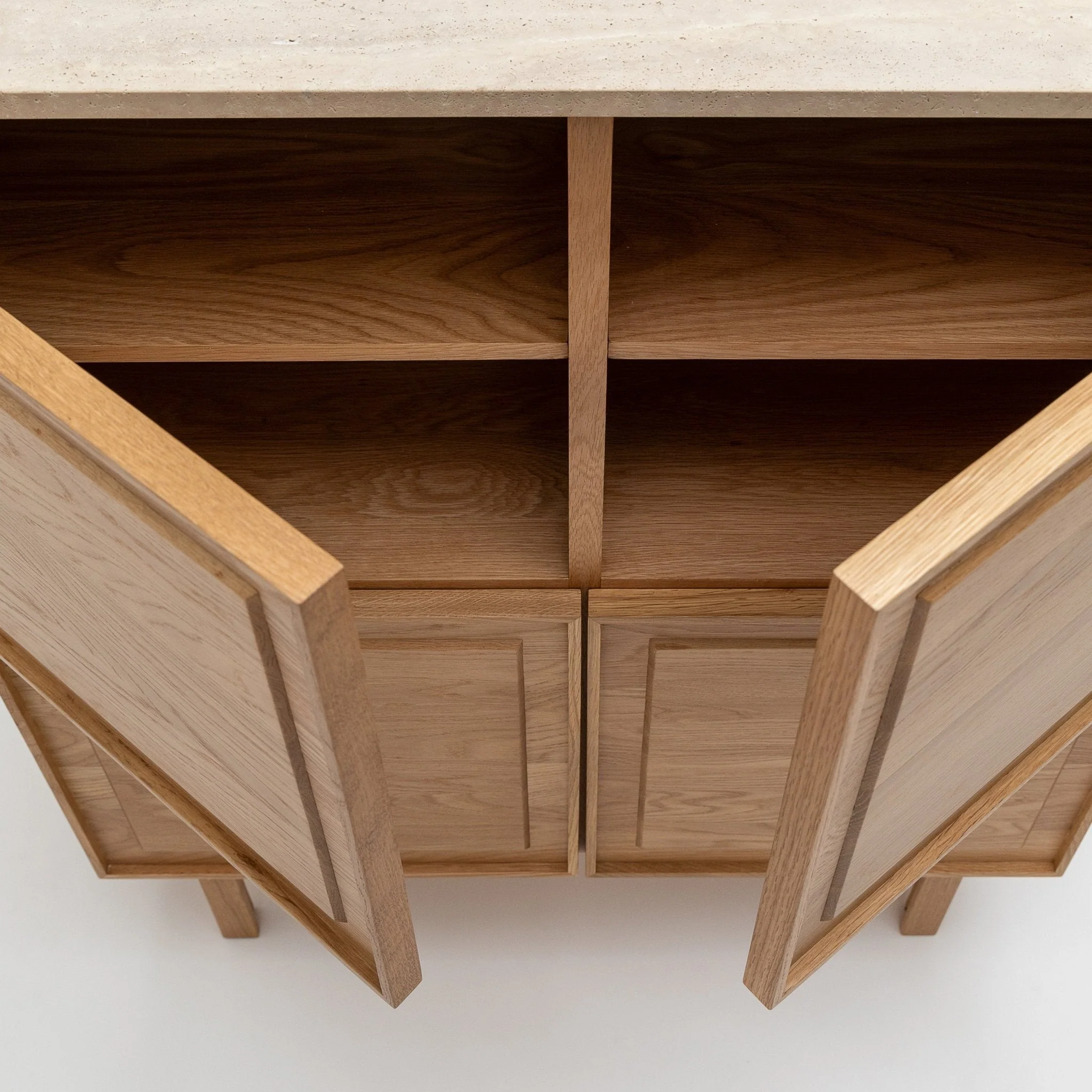 Yorke Highboard - Light Oak & Travertine - Image 10
