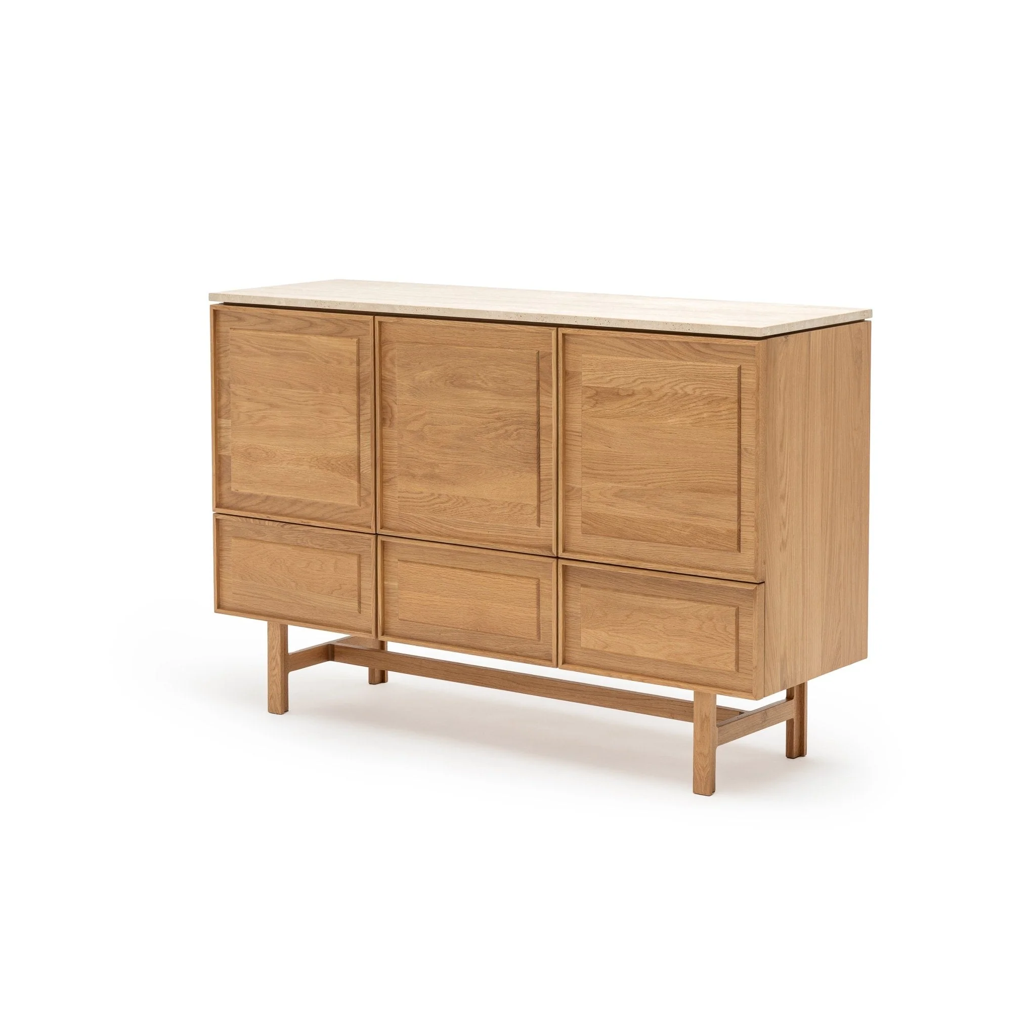 Yorke Highboard - Light Oak & Travertine - Image 15