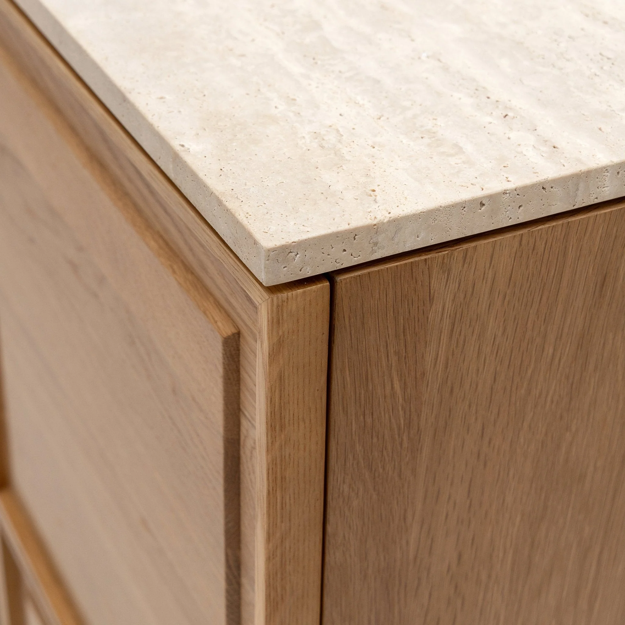 Yorke Highboard - Light Oak & Travertine - Image 28
