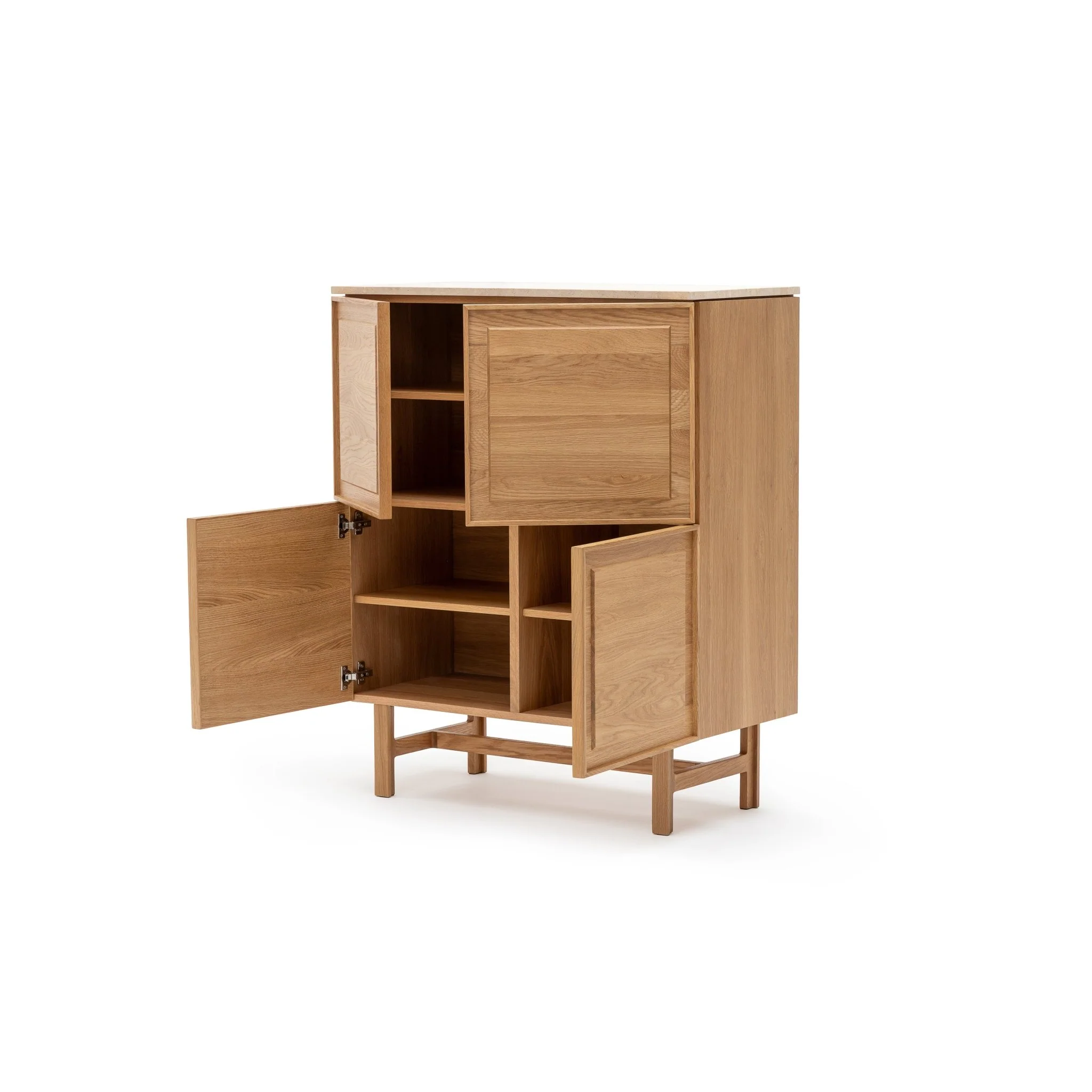 Yorke Highboard - Light Oak & Travertine - Image 33