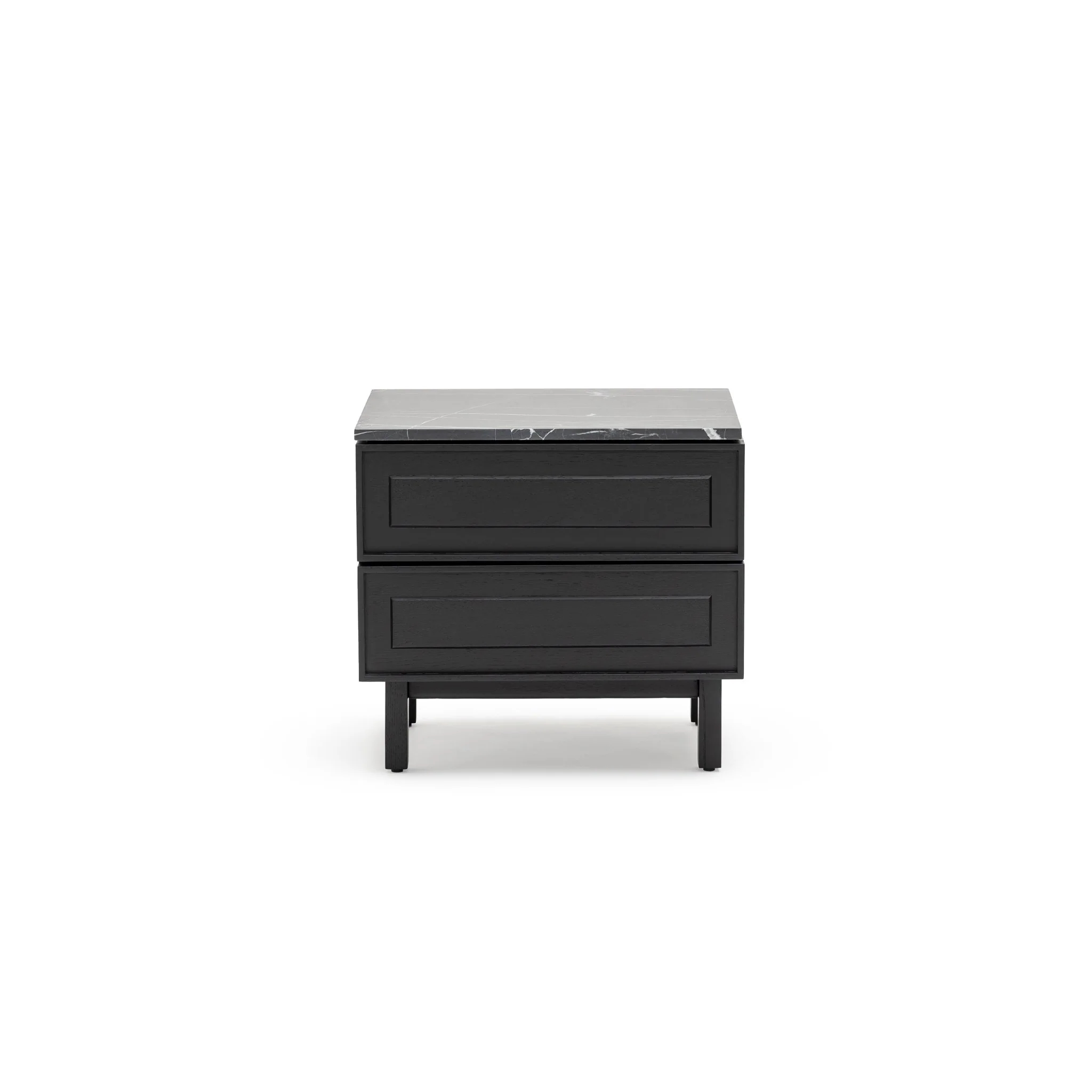 Yorke Nightstand - Black Oak & Nero Marquina