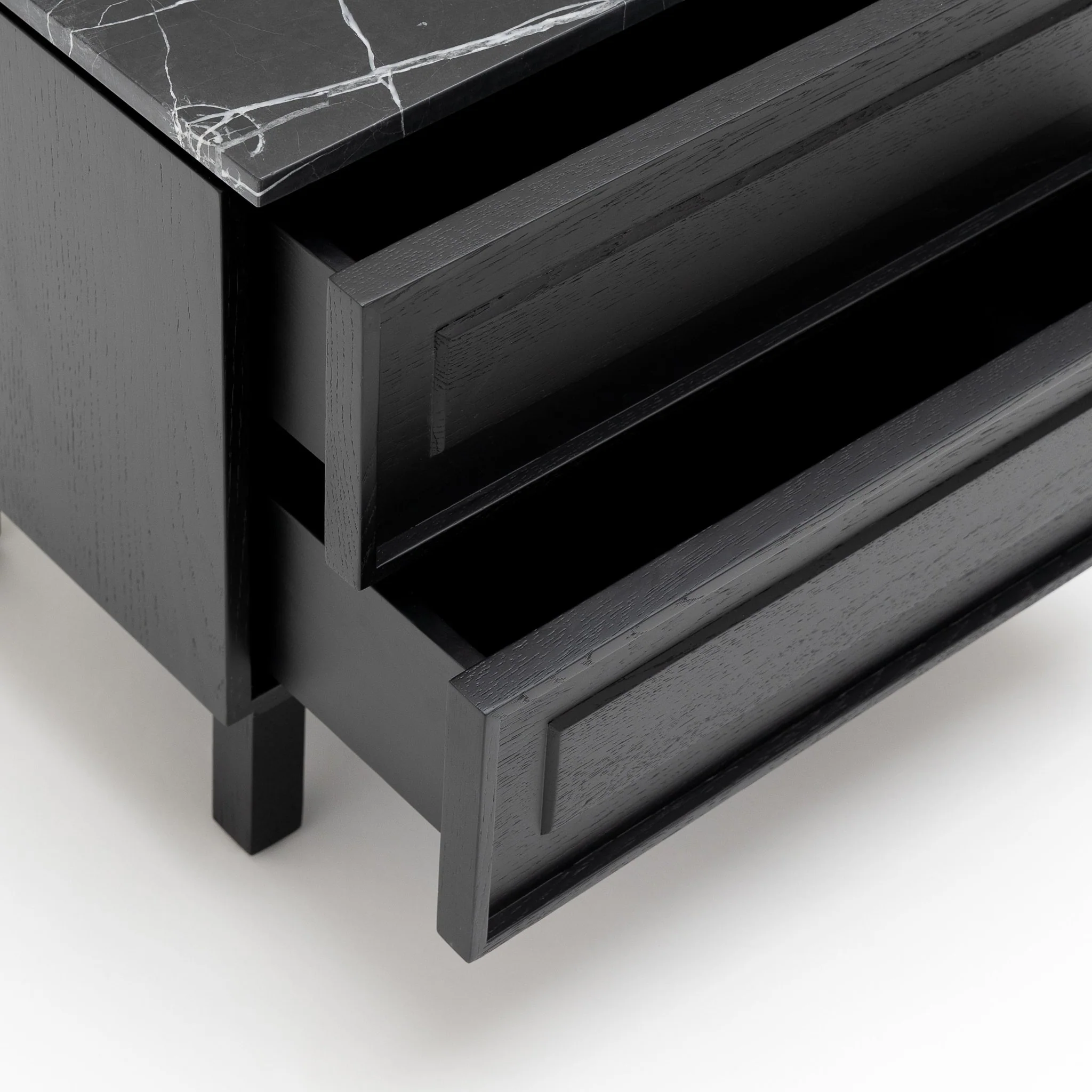 Yorke Nightstand - Black Oak & Nero Marquina - Image 10