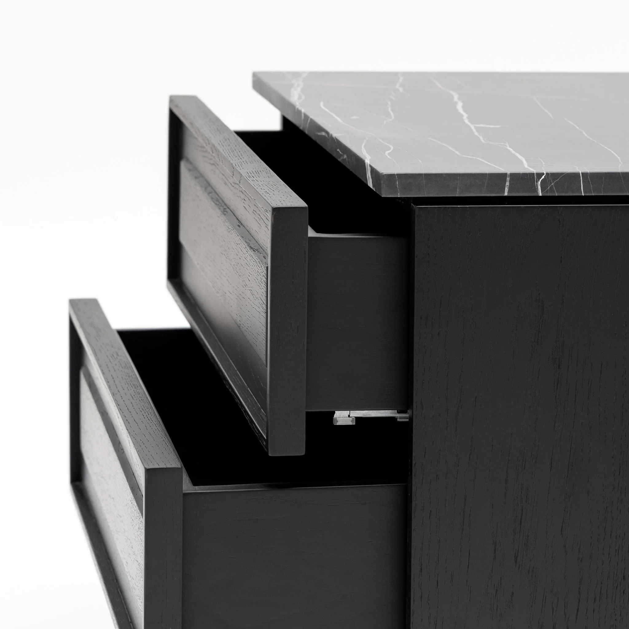 Yorke Nightstand - Black Oak & Nero Marquina - Image 11