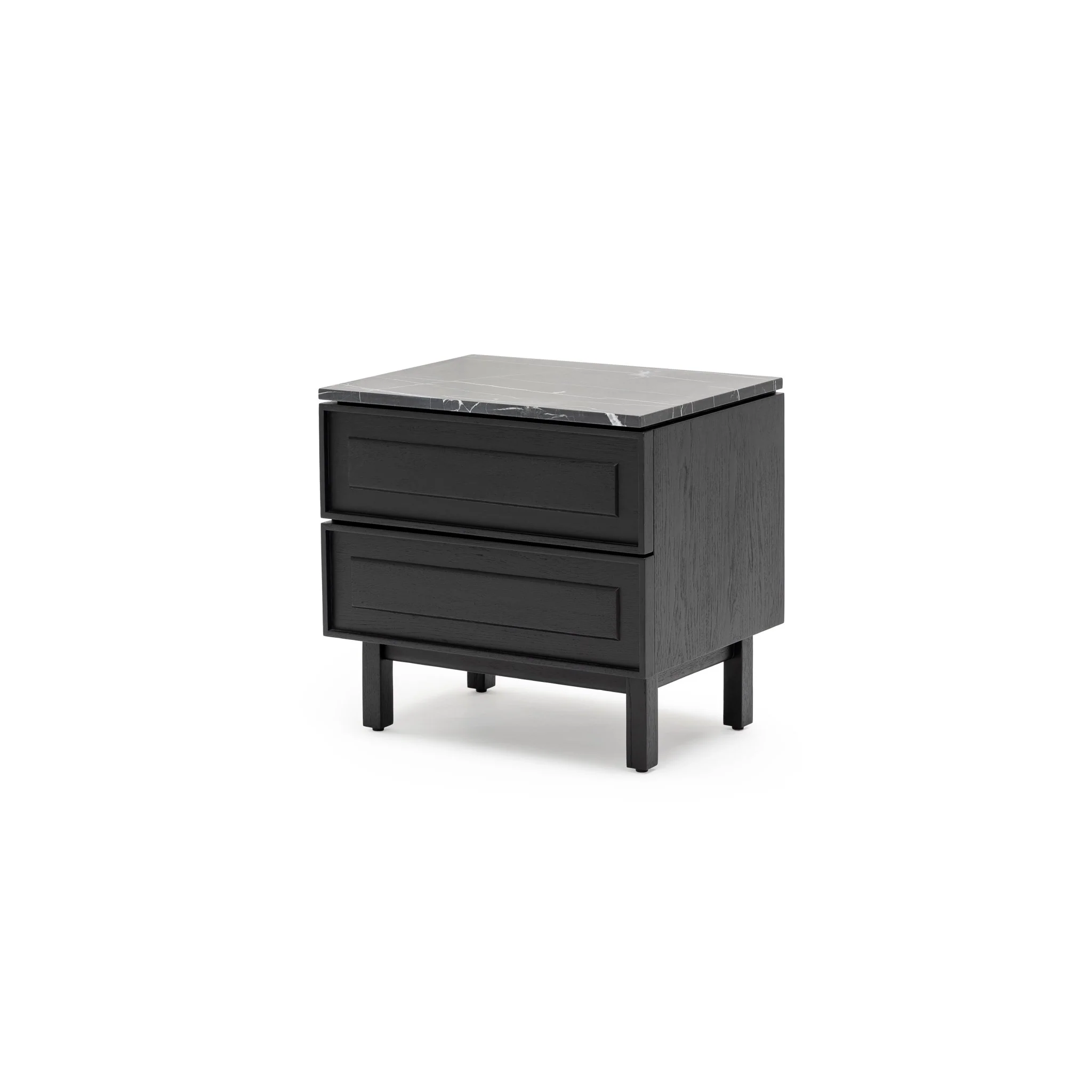 Yorke Nightstand - Black Oak & Nero Marquina - Image 2