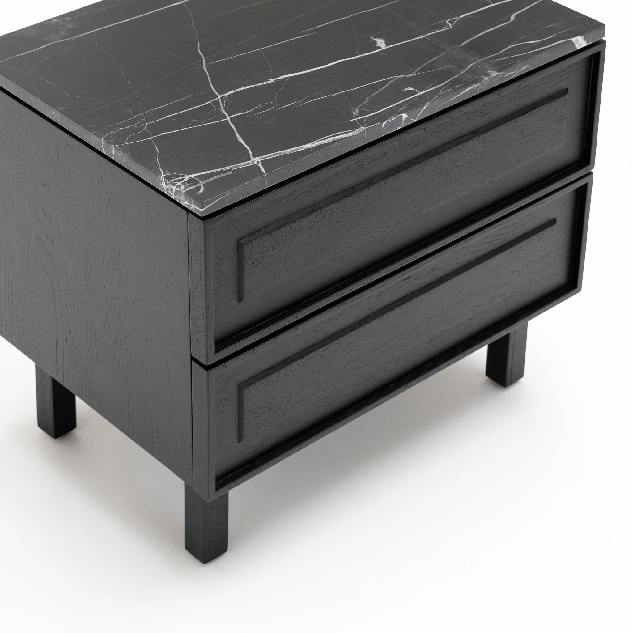 Yorke Nightstand - Black Oak & Nero Marquina - Image 6