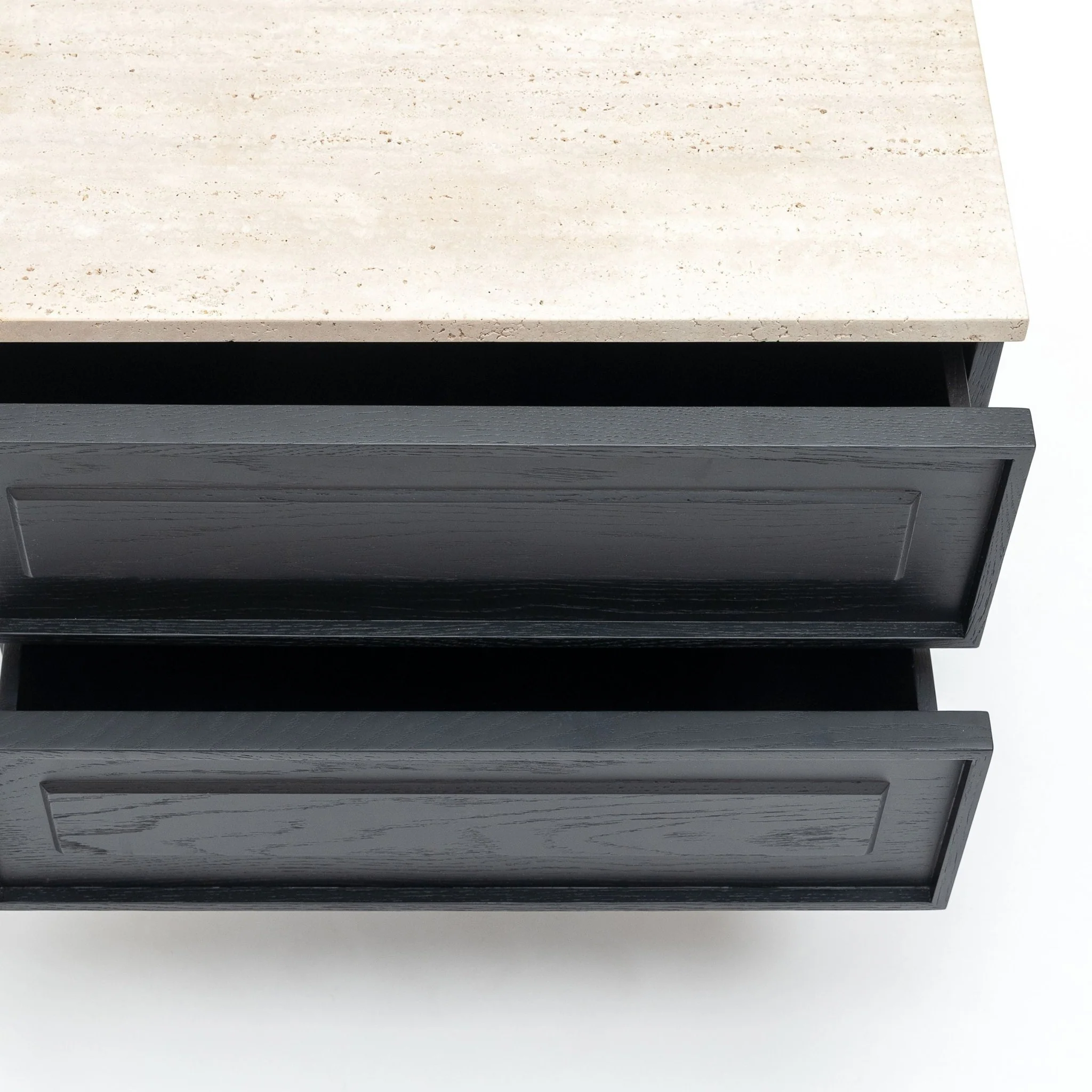 Yorke Nightstand - Black Oak & Travertine - Image 12