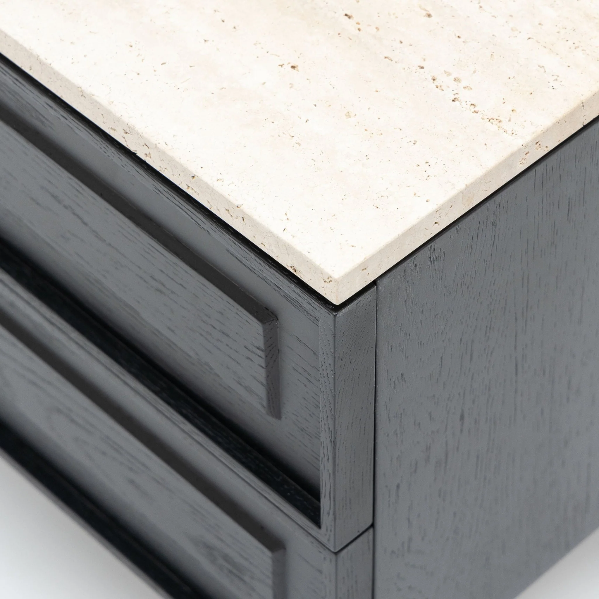 Yorke Nightstand - Black Oak & Travertine - Image 7