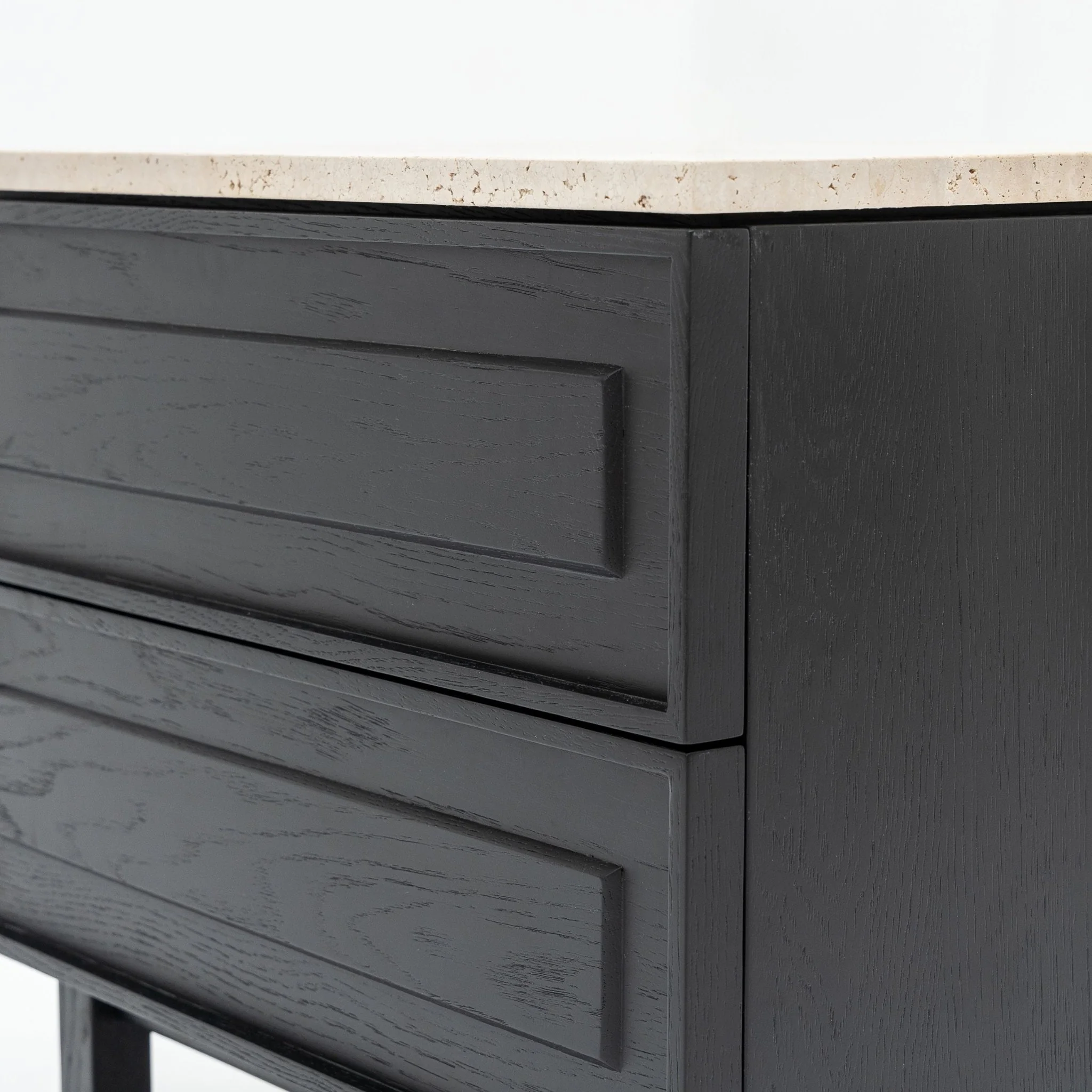 Yorke Nightstand - Black Oak & Travertine - Image 8