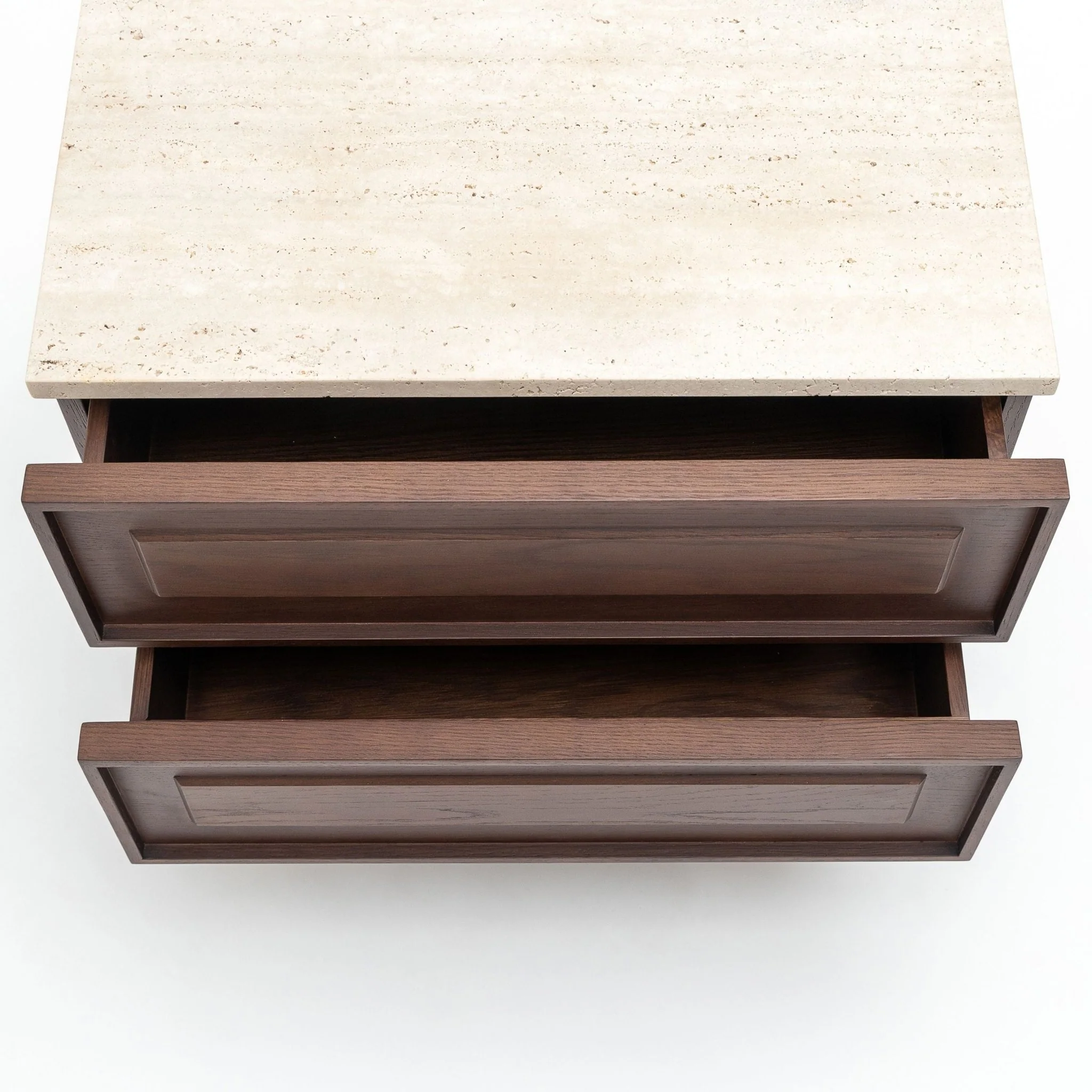 Yorke Nightstand - Espresso Oak & Travertine - Image 10