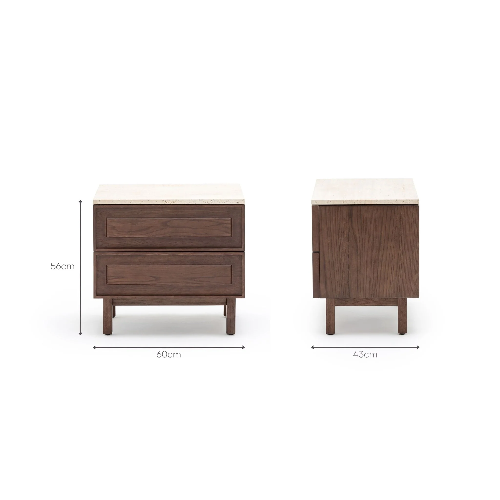 Yorke Nightstand - Espresso Oak & Travertine - Image 17