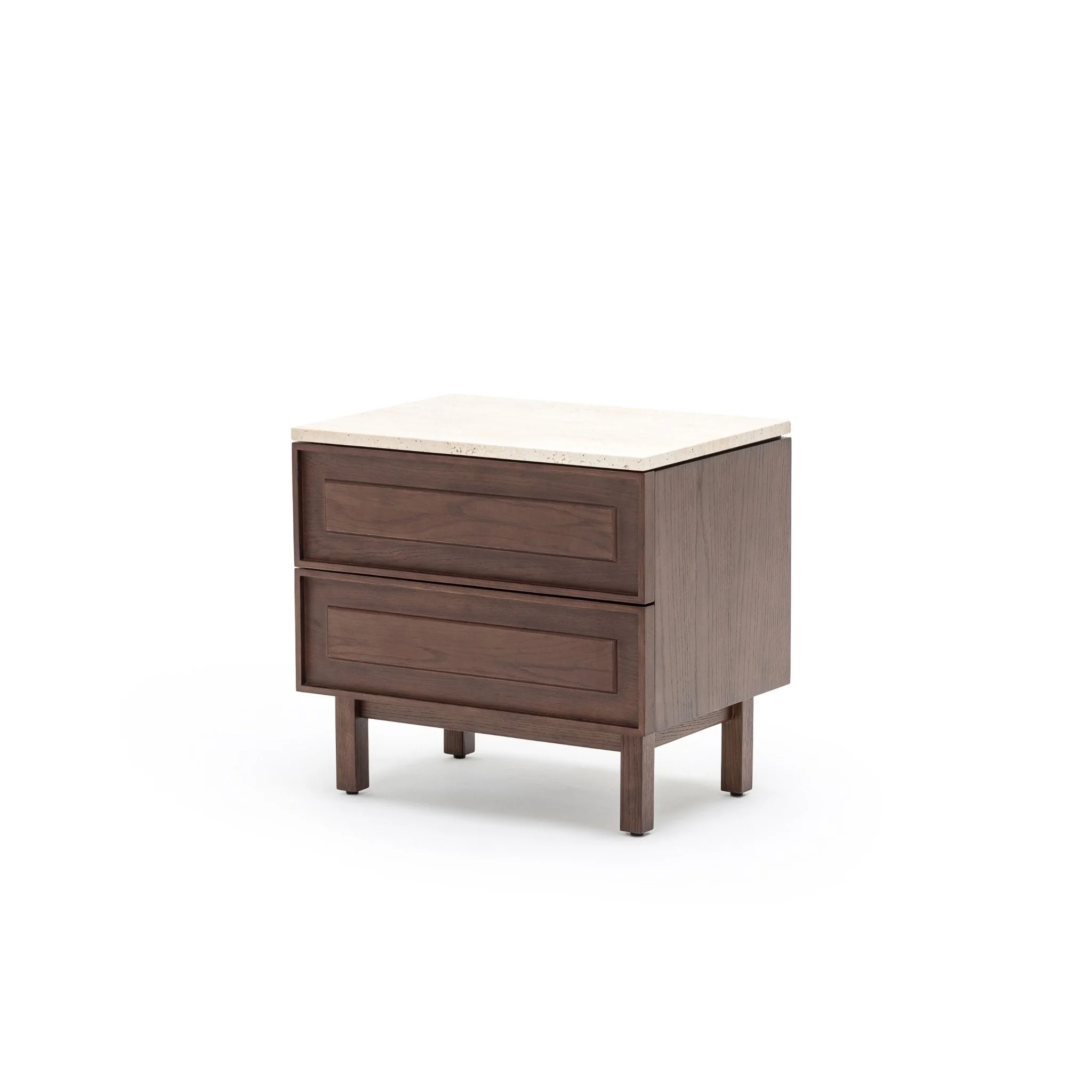 Yorke Nightstand - Espresso Oak & Travertine - Image 2