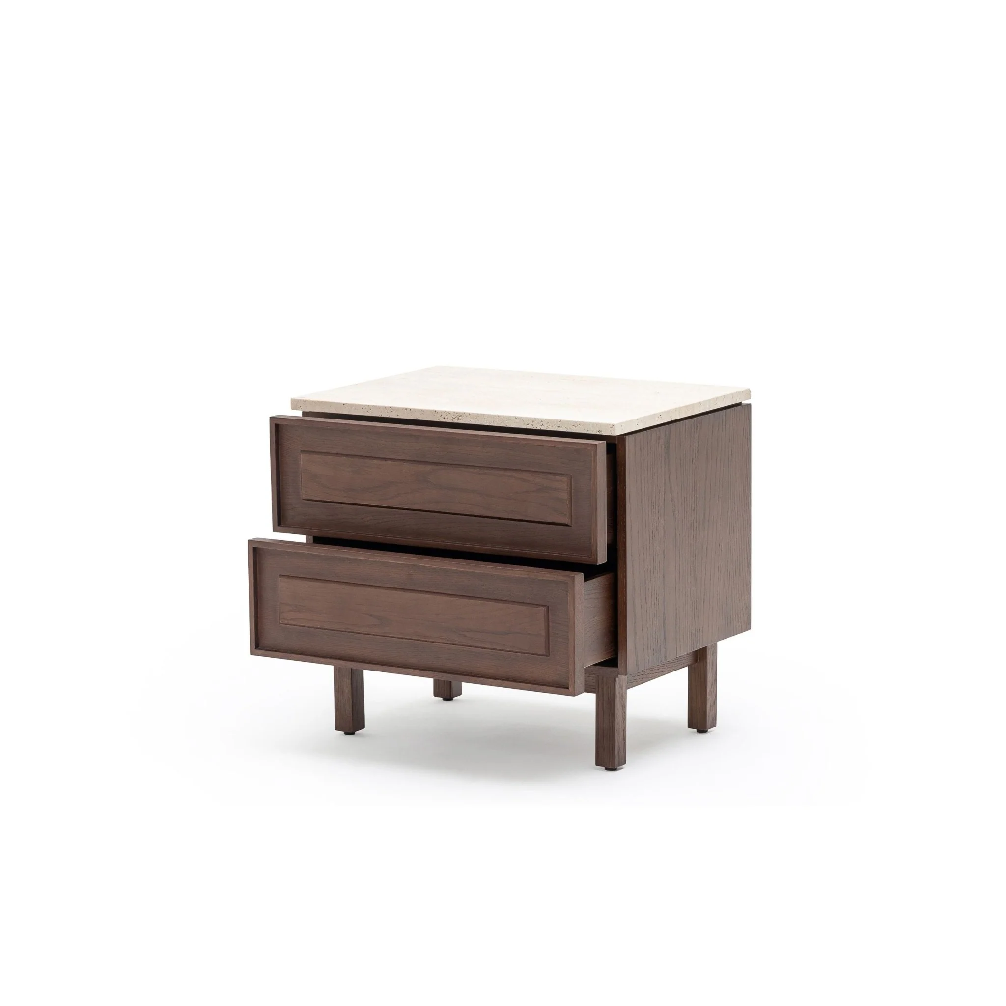 Yorke Nightstand - Espresso Oak & Travertine - Image 3